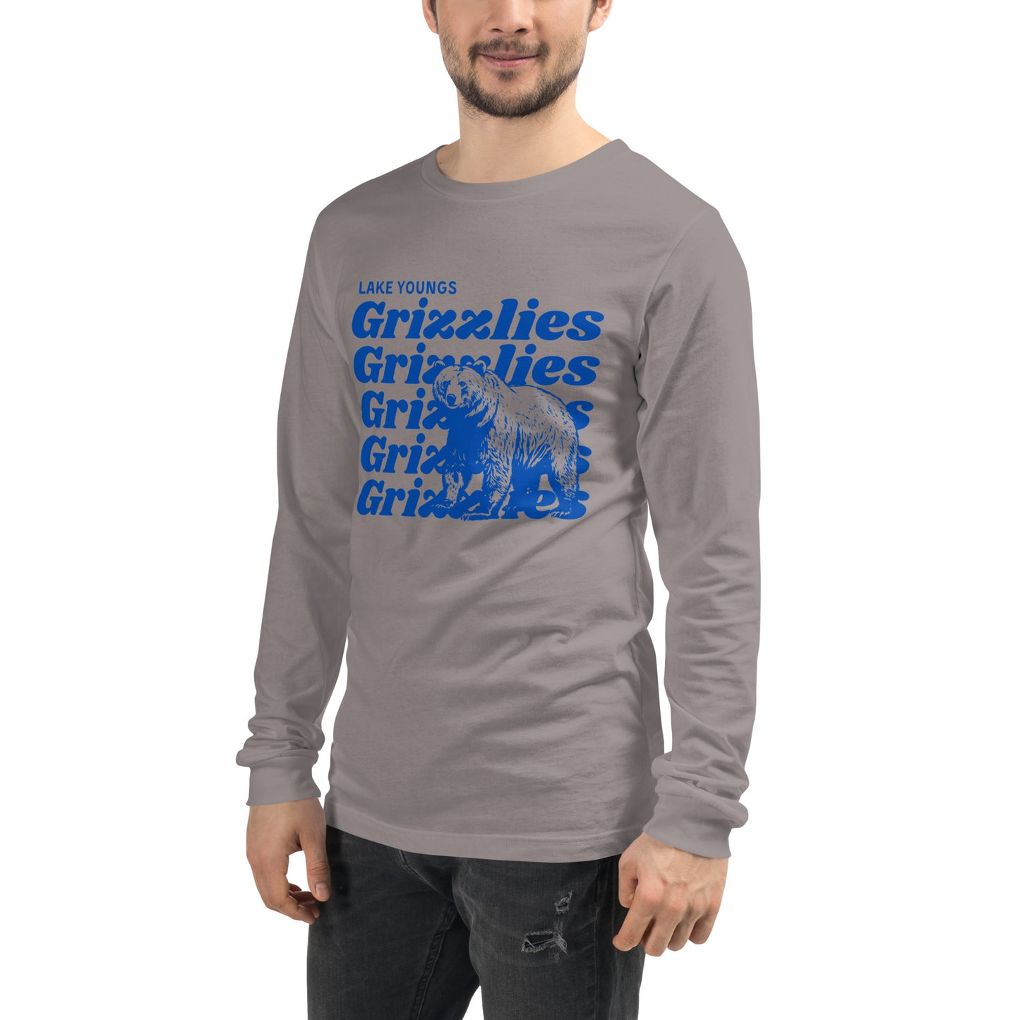 Royal Blue “Grizzlies” Adult Long Sleeve T-Shirt