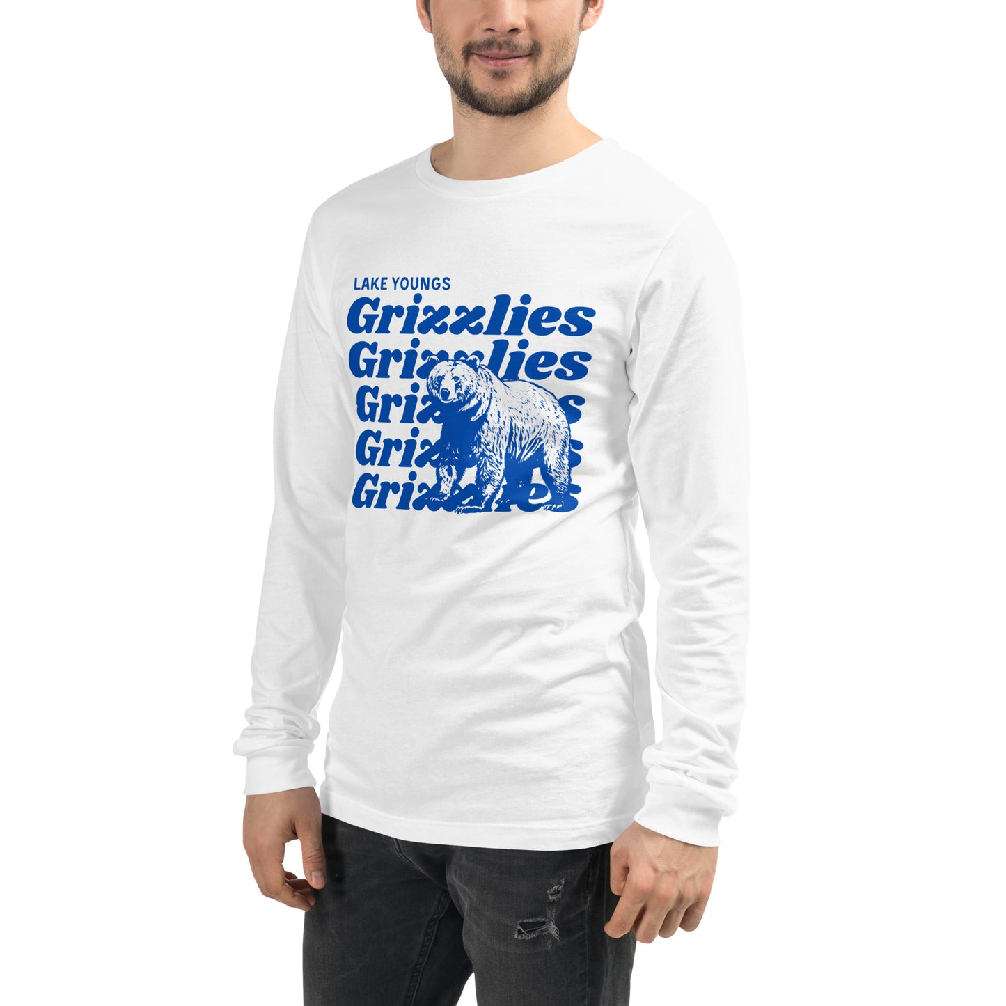 Royal Blue “Grizzlies” Adult Long Sleeve T-Shirt