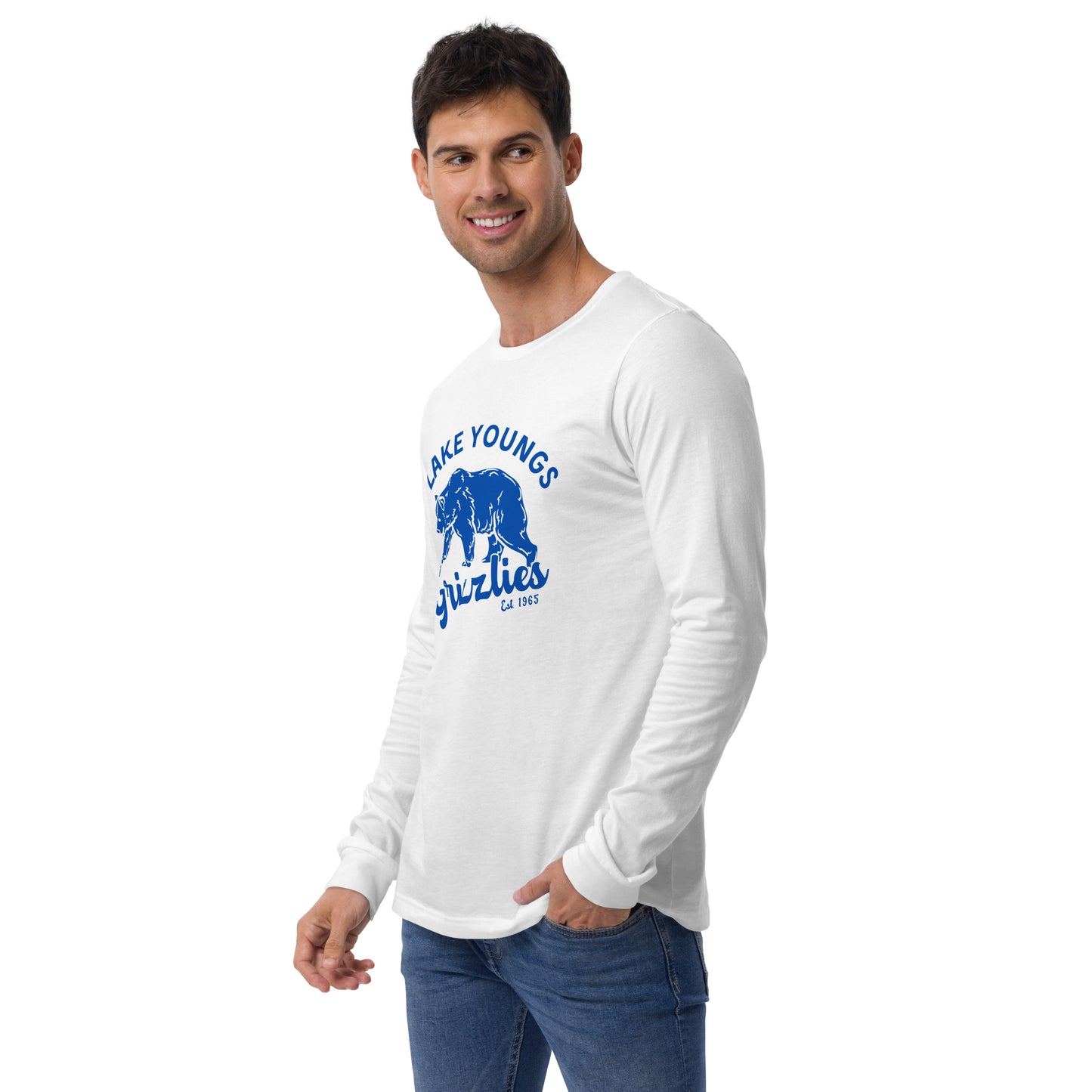 Royal Blue “Retro Lake Youngs” Adult Long Sleeve T-Shirt