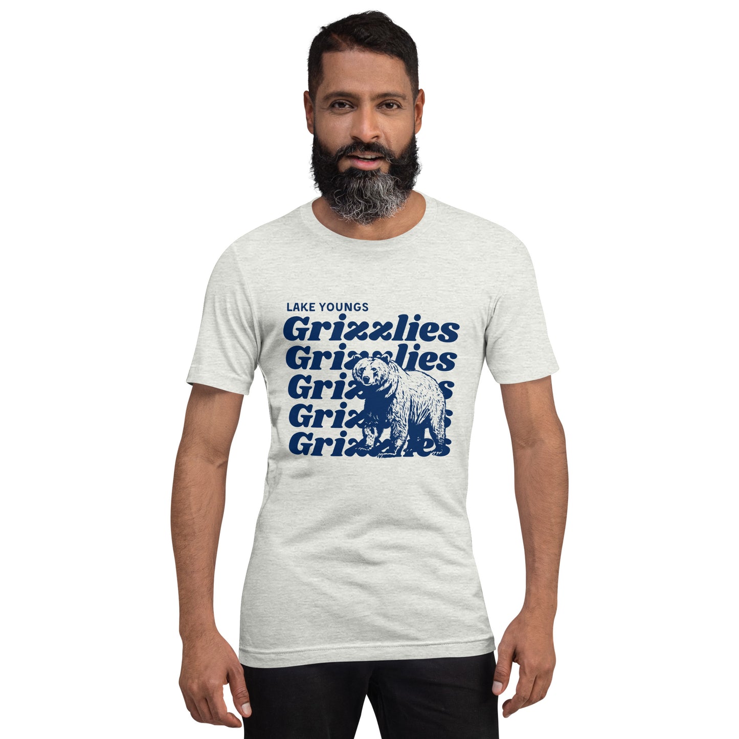 Navy Blue “Grizzlies” Adult Short Sleeve Unisex T-Shirt