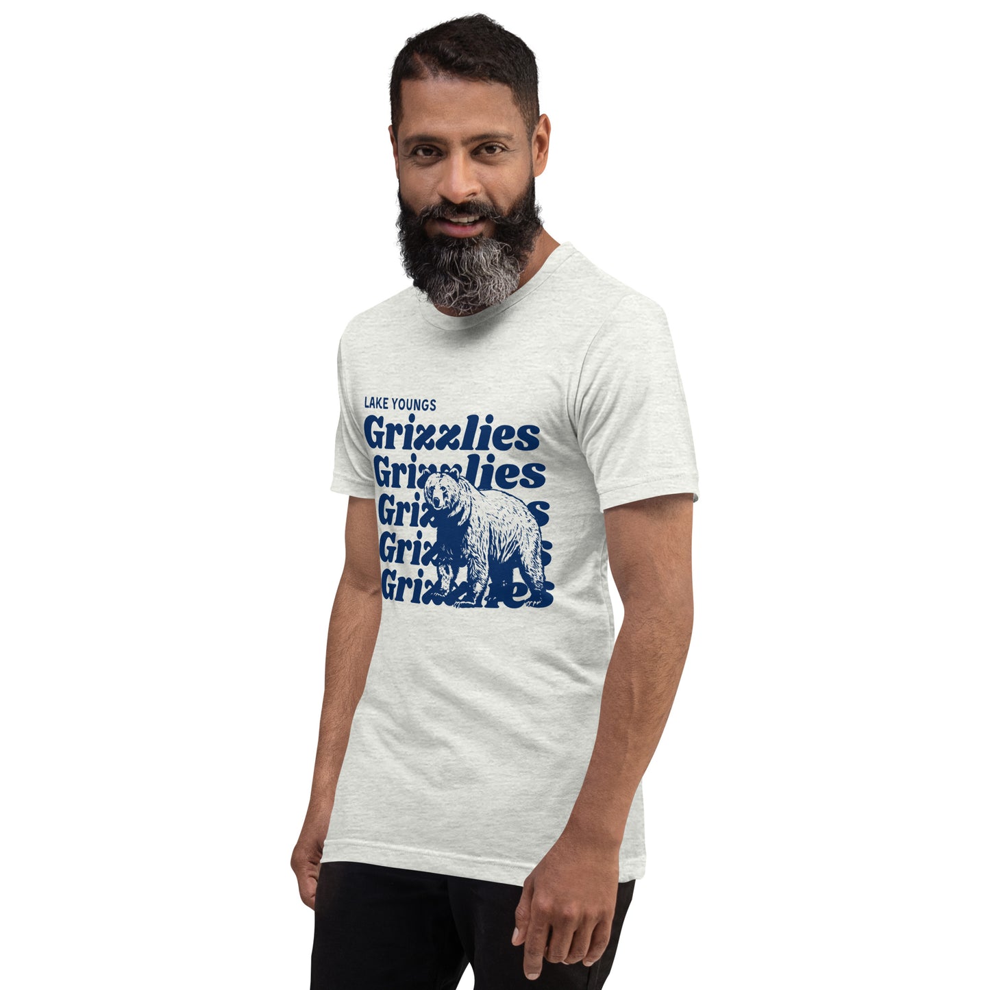 Navy Blue “Grizzlies” Adult Short Sleeve Unisex T-Shirt