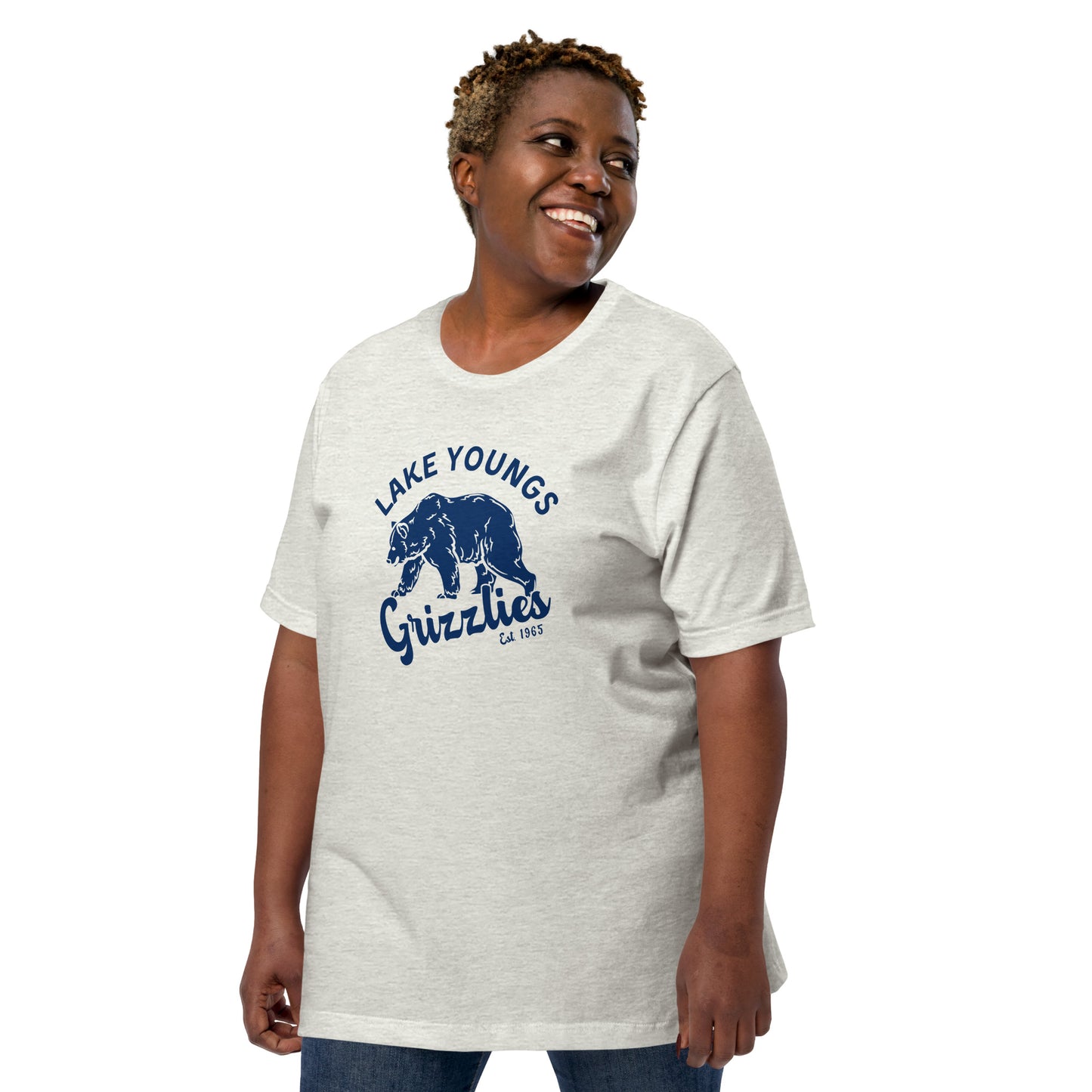 Navy Blue “Retro Lake Youngs” Adult Short Sleeve T-Shirt new