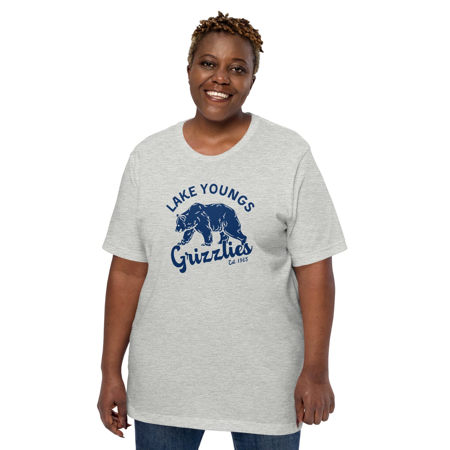 Navy Blue “Retro Lake Youngs” Adult Short Sleeve T-Shirt new