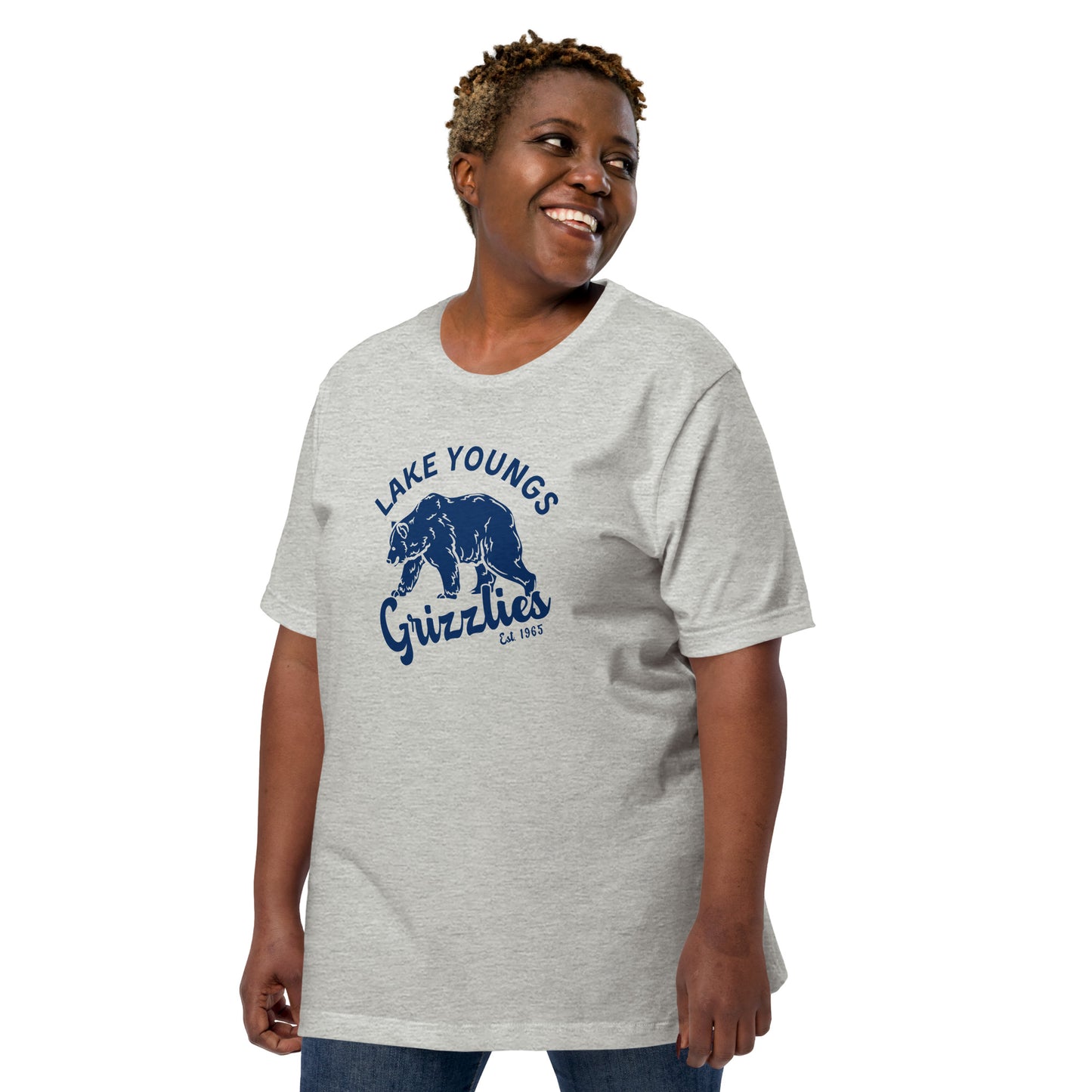 Navy Blue “Retro Lake Youngs” Adult Short Sleeve T-Shirt new