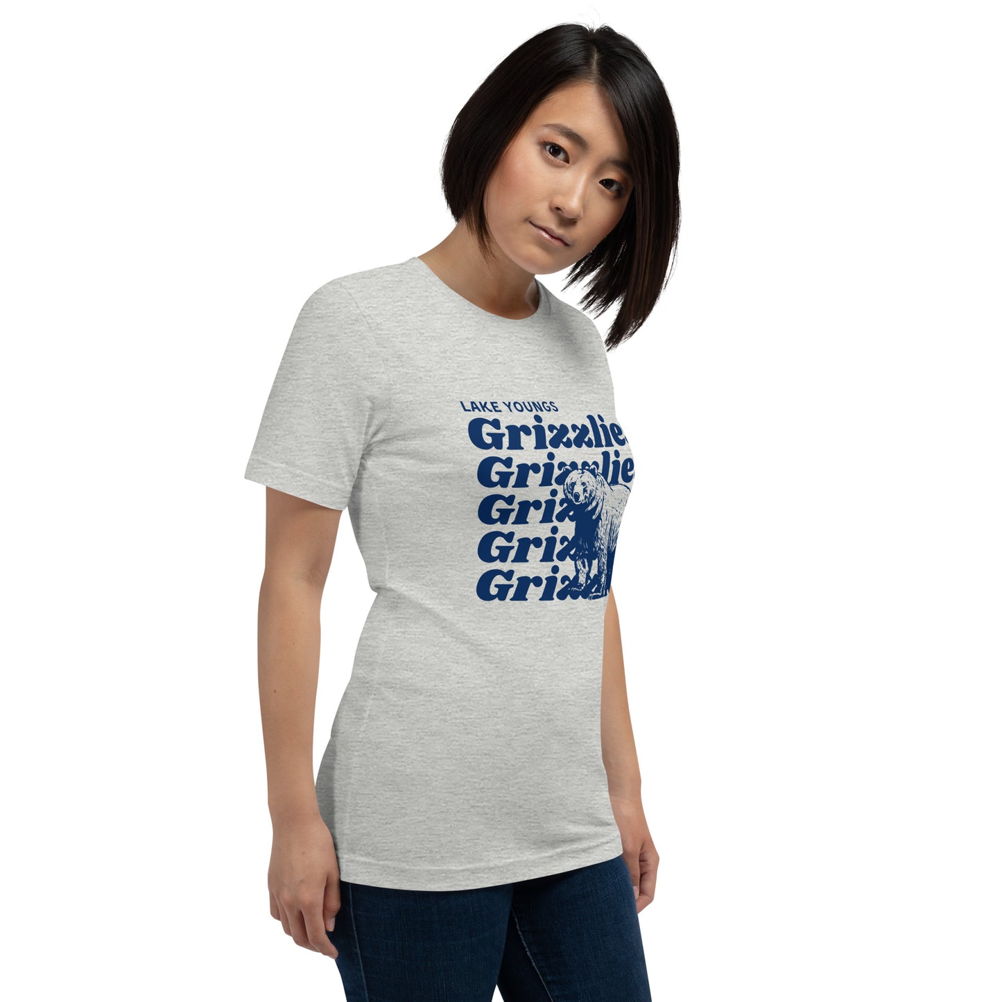Navy Blue “Grizzlies” Adult Short Sleeve Unisex T-Shirt