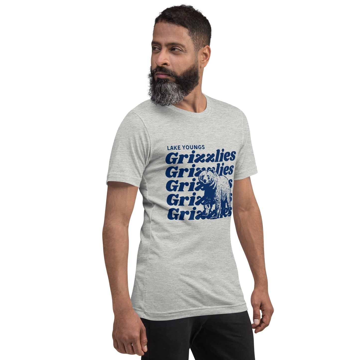 Navy Blue “Grizzlies” Adult Short Sleeve Unisex T-Shirt