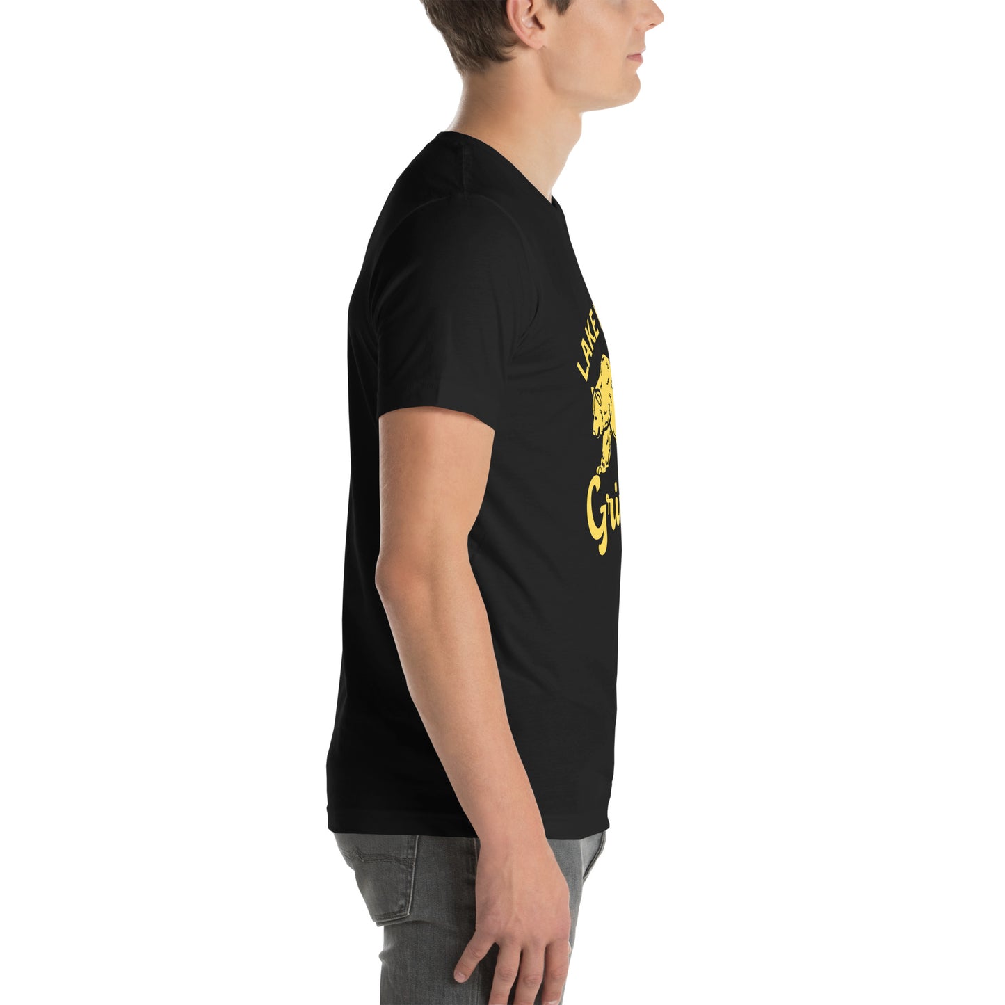 Yellow “Retro Lake Youngs” Adult Short Sleeve Unisex T-Shirt