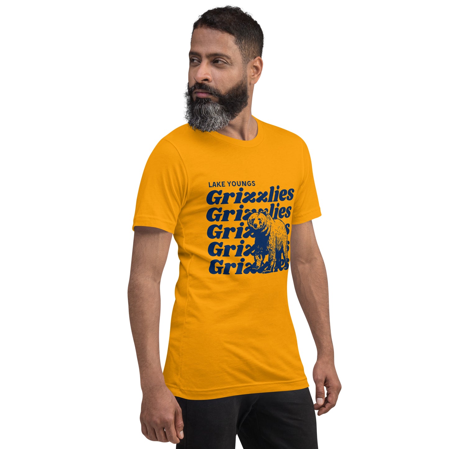 Navy Blue “Grizzlies” Adult Short Sleeve Unisex T-Shirt