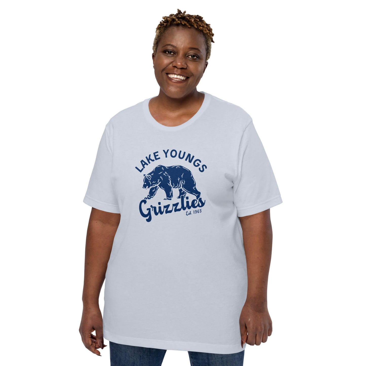Navy Blue “Retro Lake Youngs” Adult Short Sleeve T-Shirt new