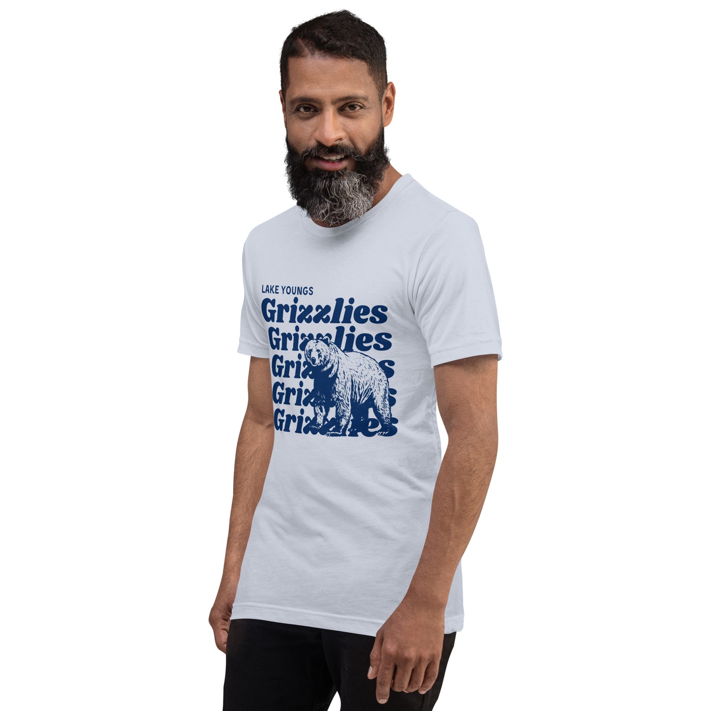 Navy Blue “Grizzlies” Adult Short Sleeve Unisex T-Shirt