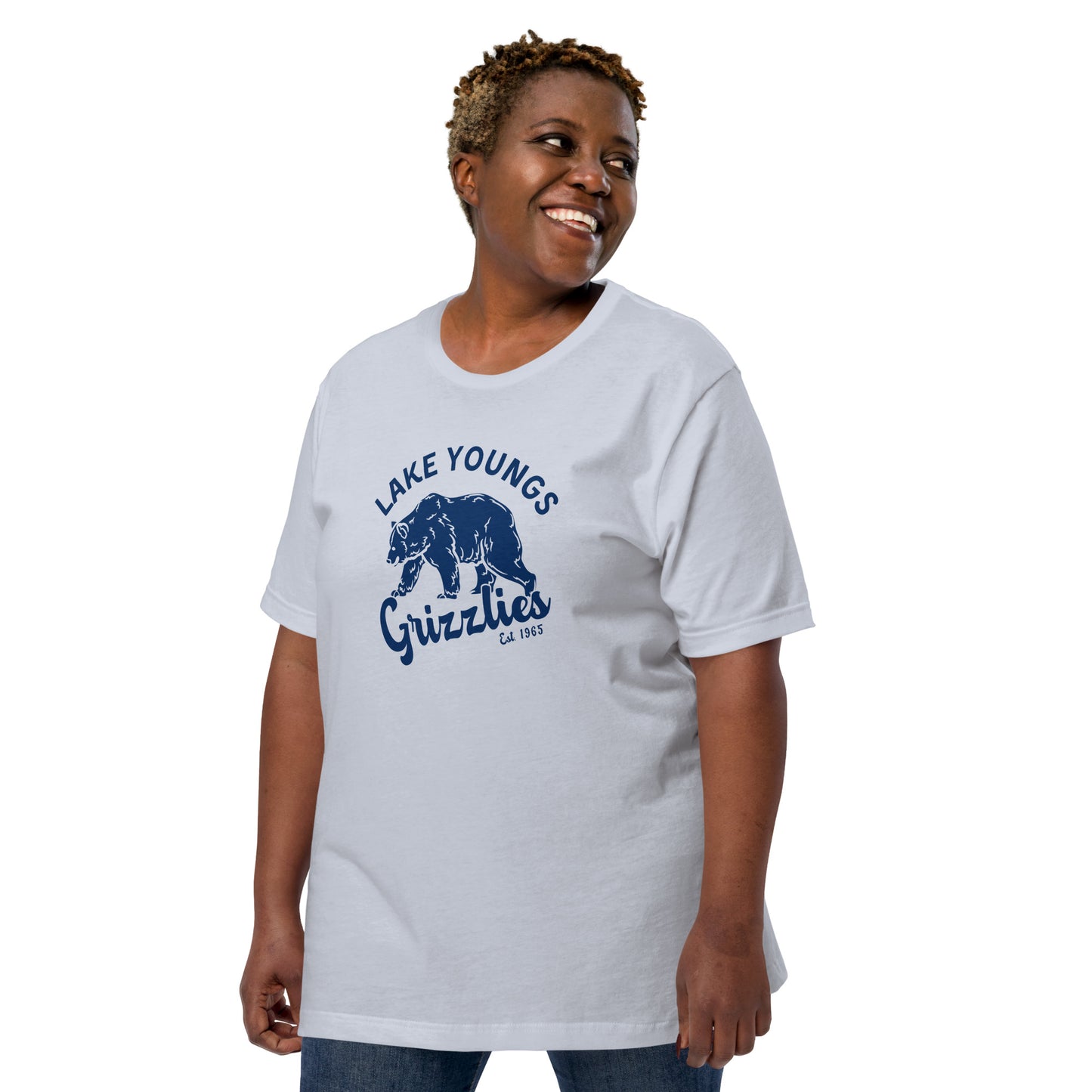 Navy Blue “Retro Lake Youngs” Adult Short Sleeve T-Shirt new