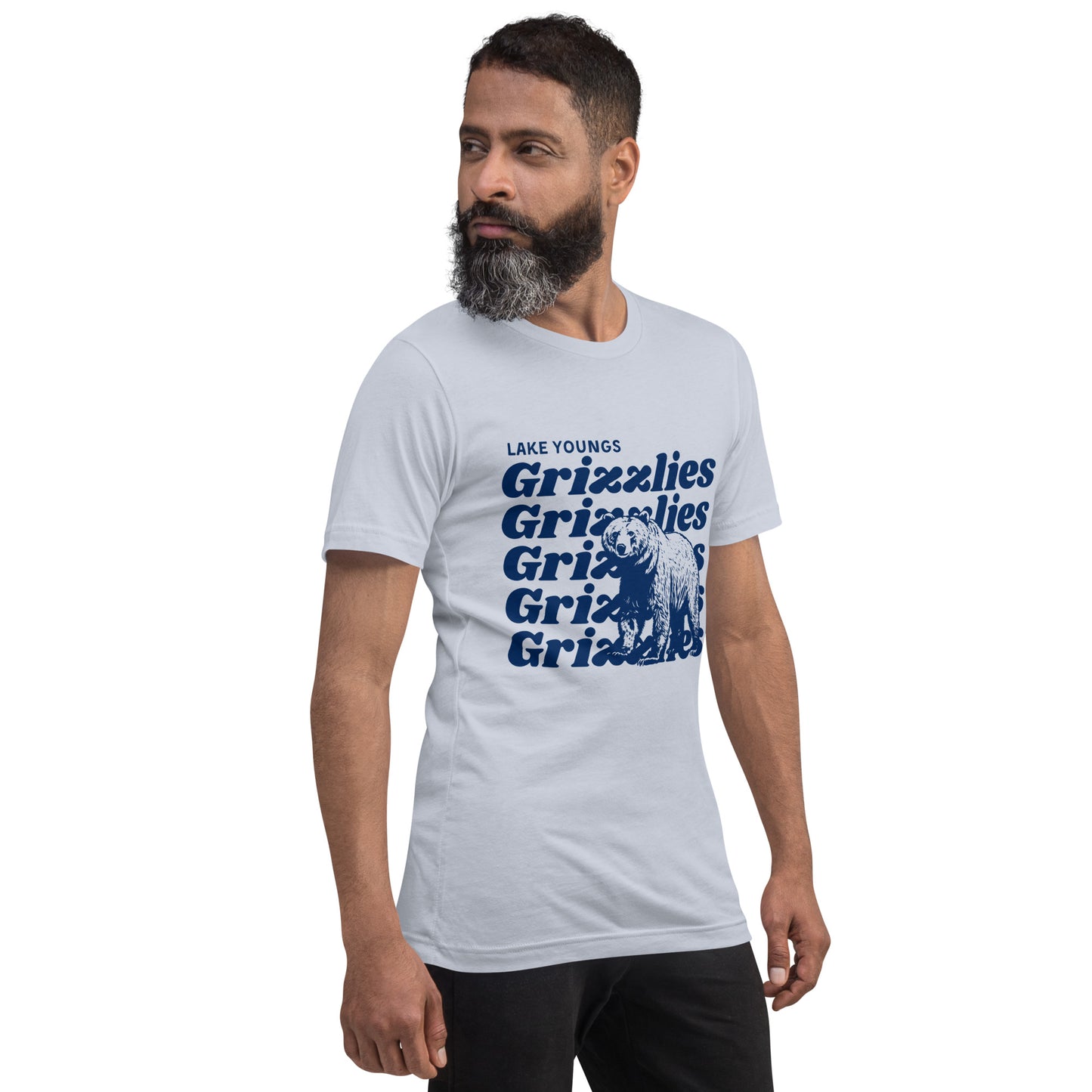Navy Blue “Grizzlies” Adult Short Sleeve Unisex T-Shirt