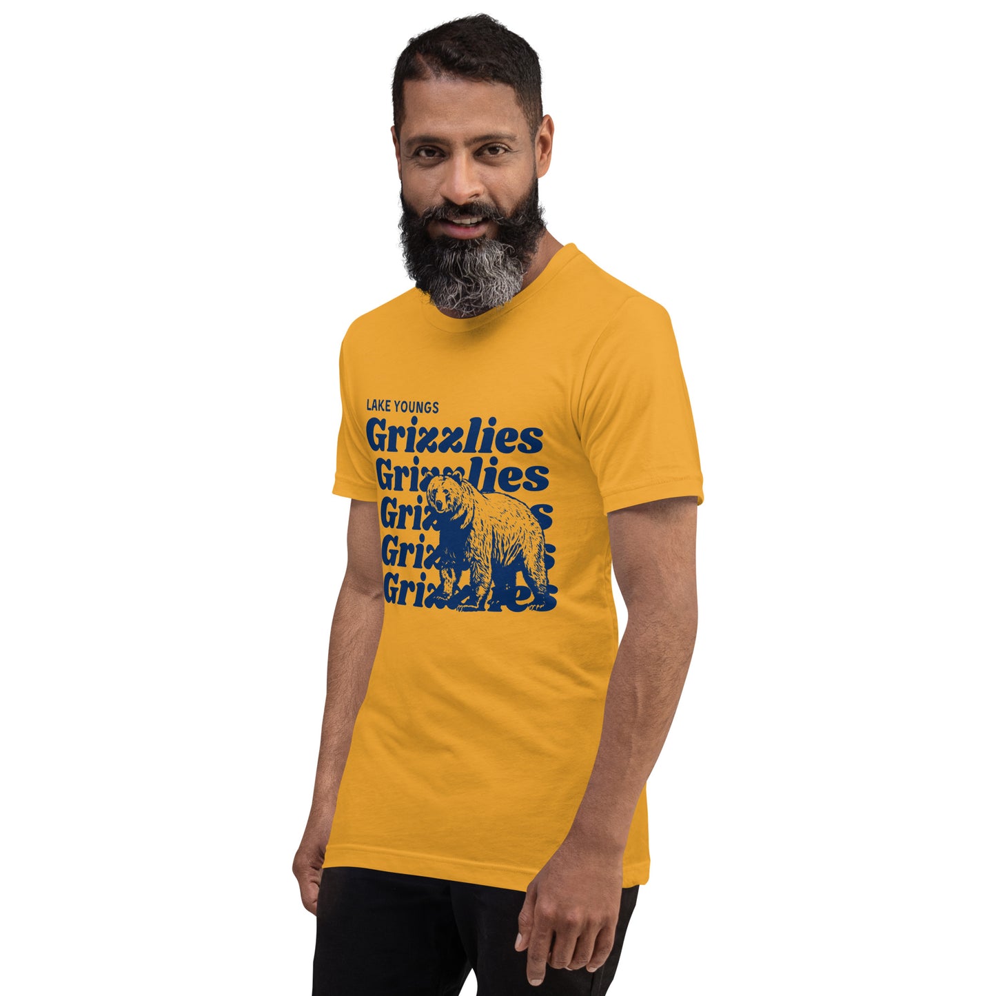 Navy Blue “Grizzlies” Adult Short Sleeve Unisex T-Shirt