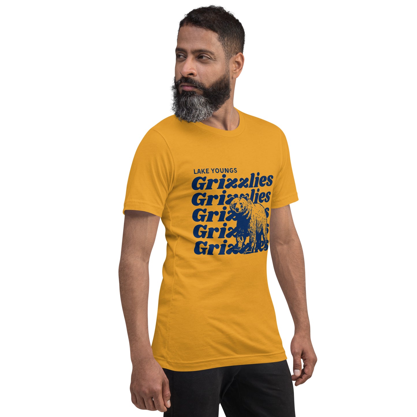 Navy Blue “Grizzlies” Adult Short Sleeve Unisex T-Shirt