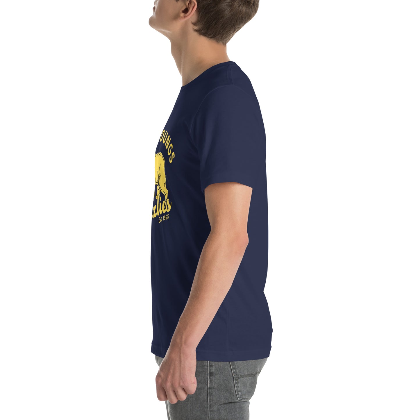 Yellow “Retro Lake Youngs” Adult Short Sleeve Unisex T-Shirt
