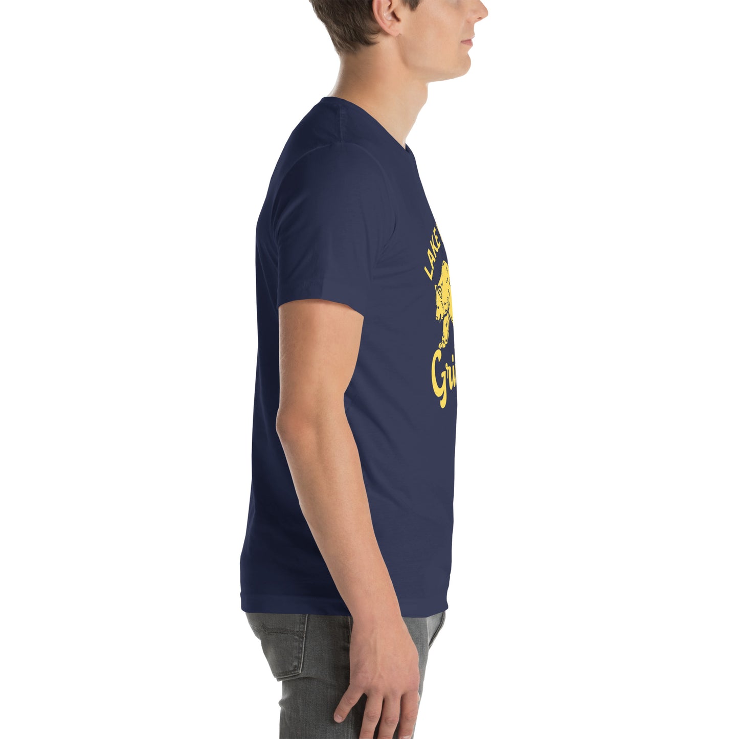 Yellow “Retro Lake Youngs” Adult Short Sleeve Unisex T-Shirt