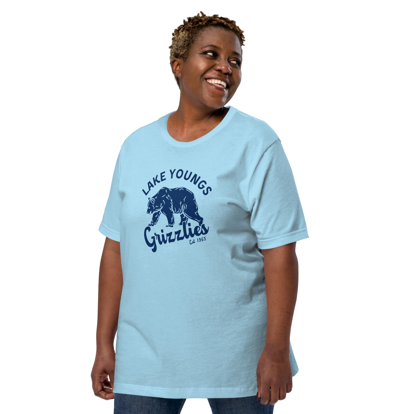 Navy Blue “Retro Lake Youngs” Adult Short Sleeve T-Shirt new