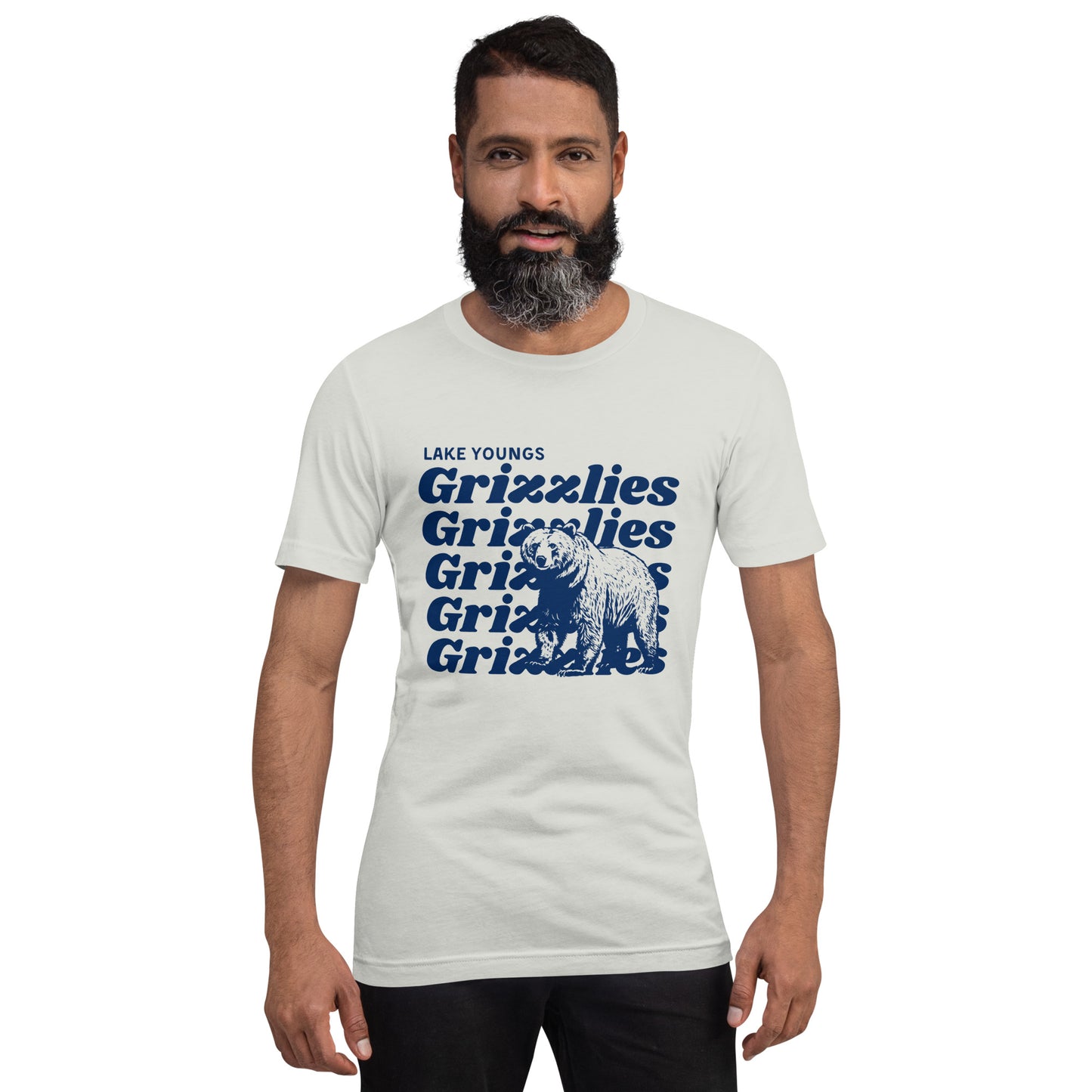 Navy Blue “Grizzlies” Adult Short Sleeve Unisex T-Shirt