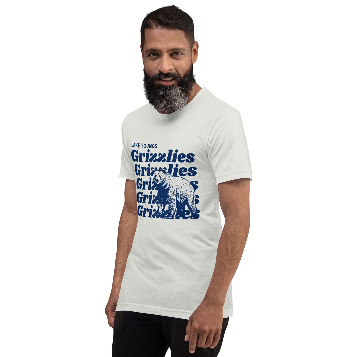 Navy Blue “Grizzlies” Adult Short Sleeve Unisex T-Shirt
