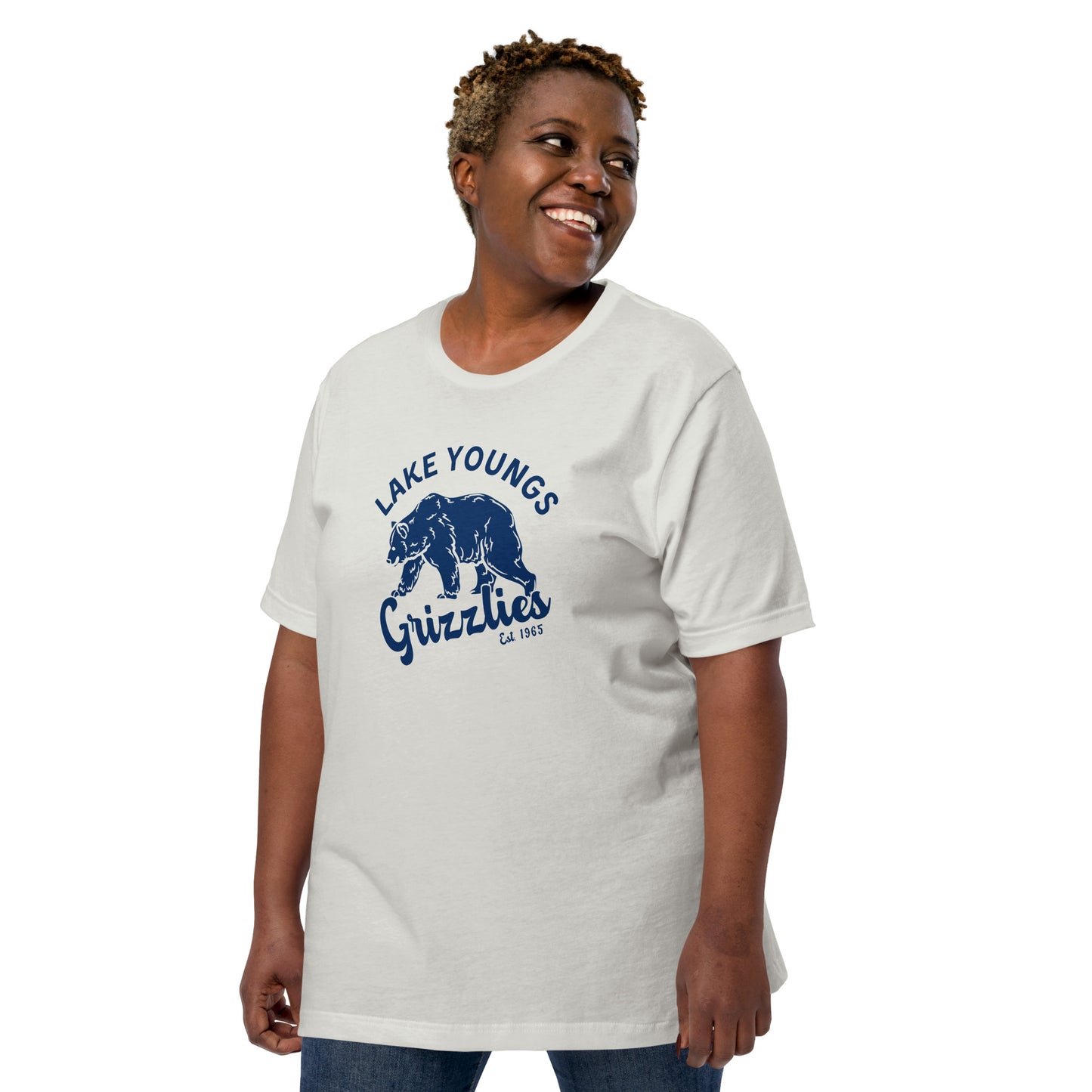 Navy Blue “Retro Lake Youngs” Adult Short Sleeve T-Shirt new
