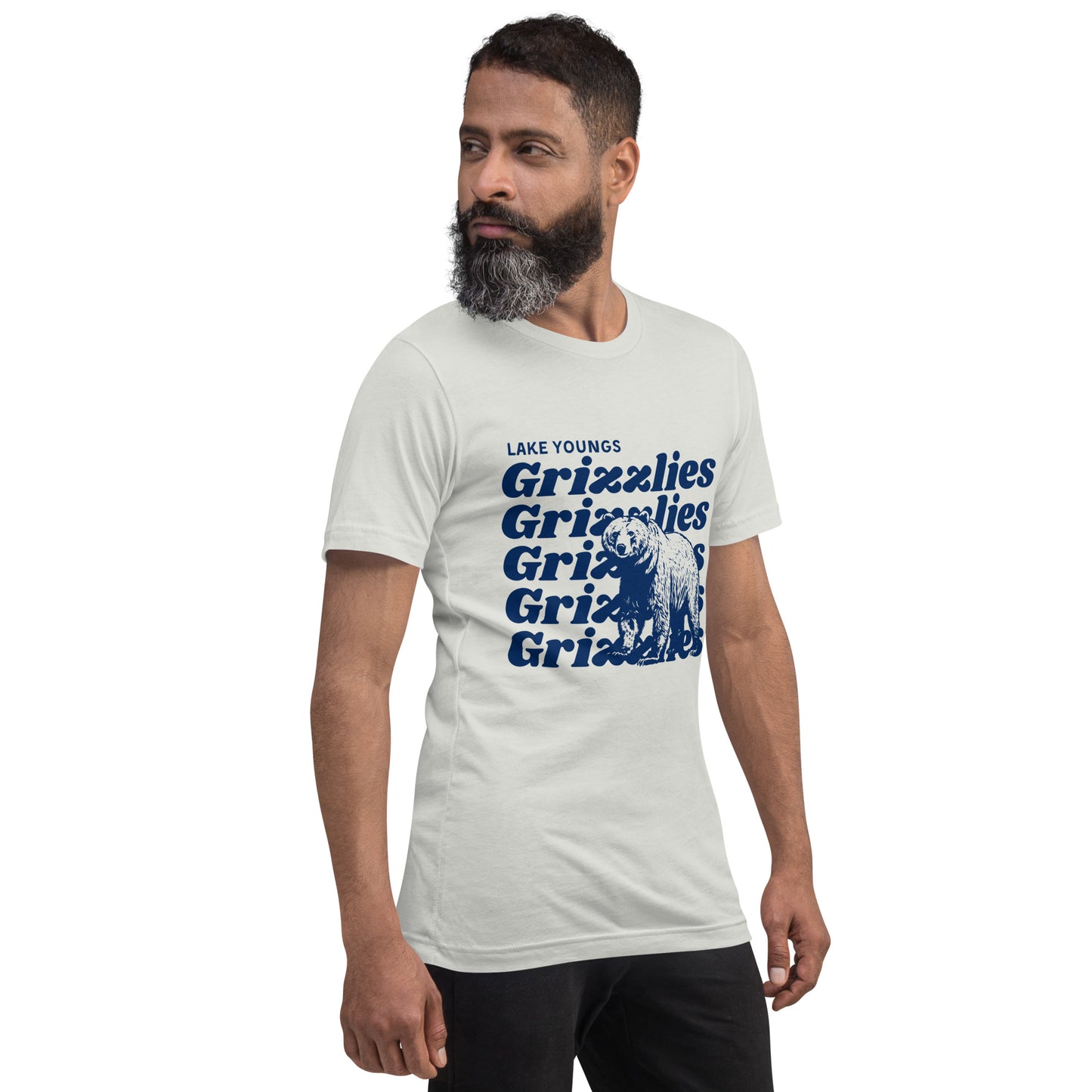Navy Blue “Grizzlies” Adult Short Sleeve Unisex T-Shirt