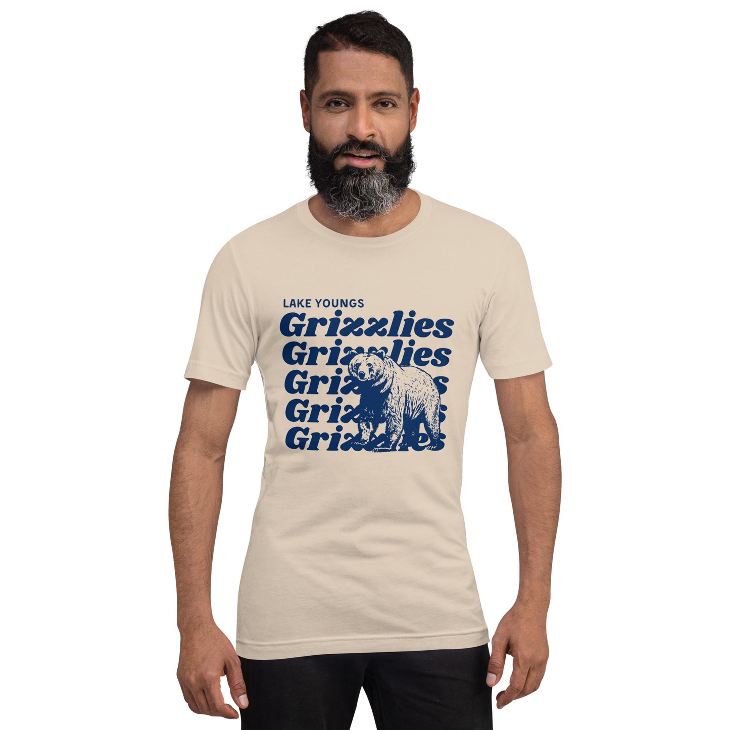 Navy Blue “Grizzlies” Adult Short Sleeve Unisex T-Shirt