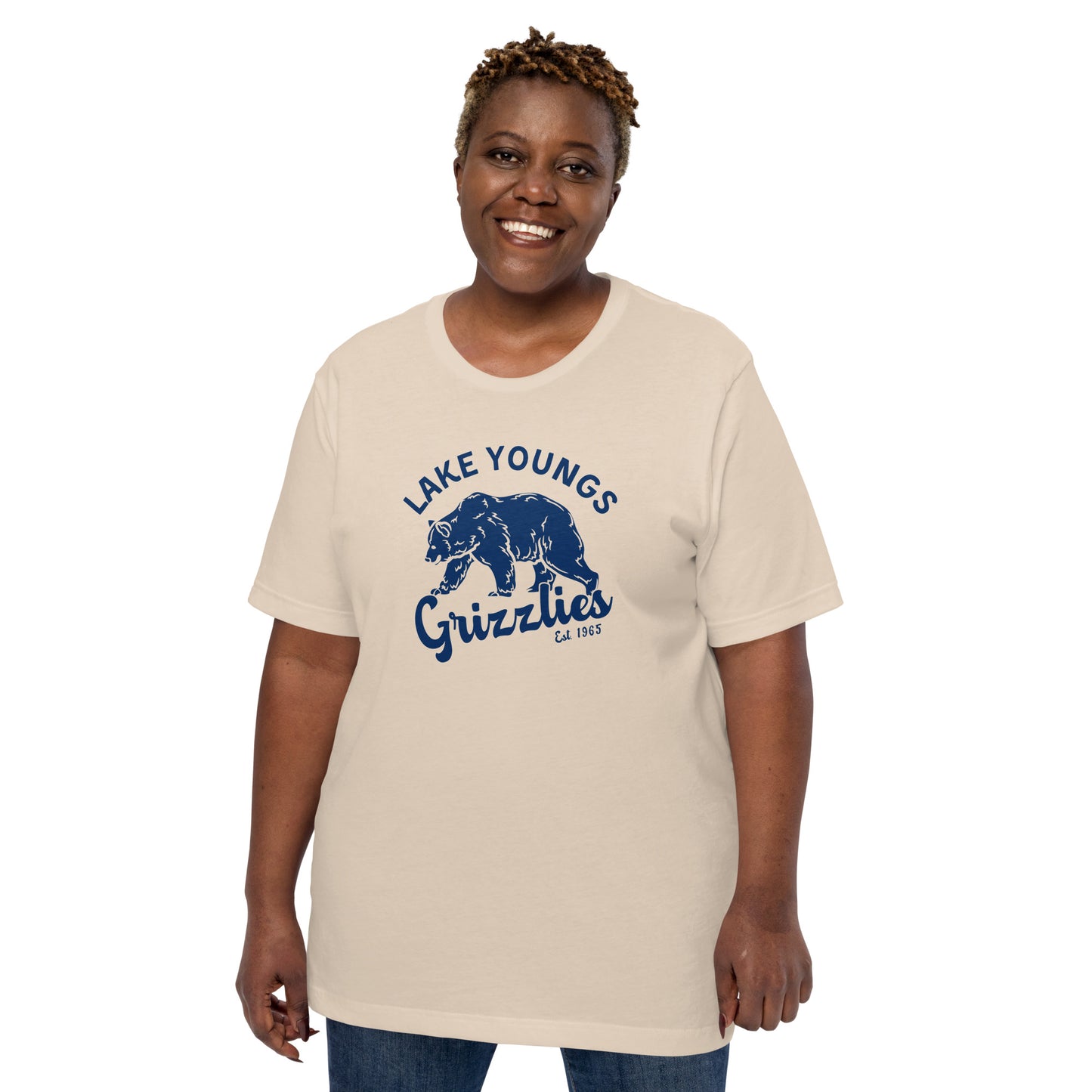Navy Blue “Retro Lake Youngs” Adult Short Sleeve T-Shirt new
