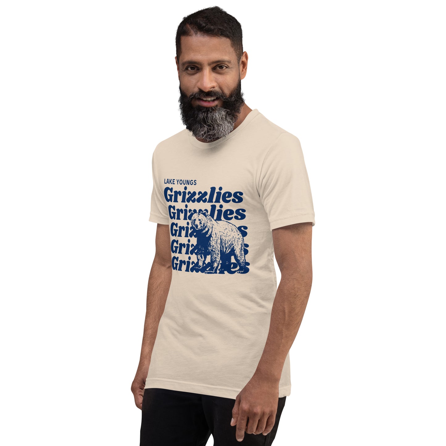 Navy Blue “Grizzlies” Adult Short Sleeve Unisex T-Shirt