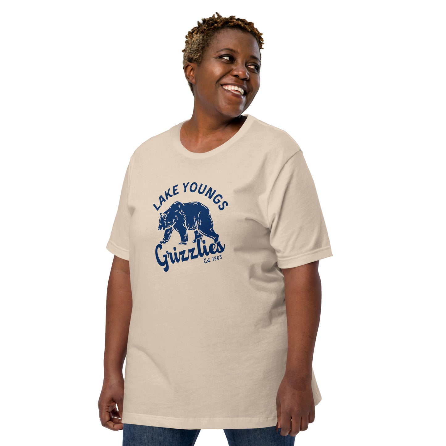 Navy Blue “Retro Lake Youngs” Adult Short Sleeve T-Shirt new