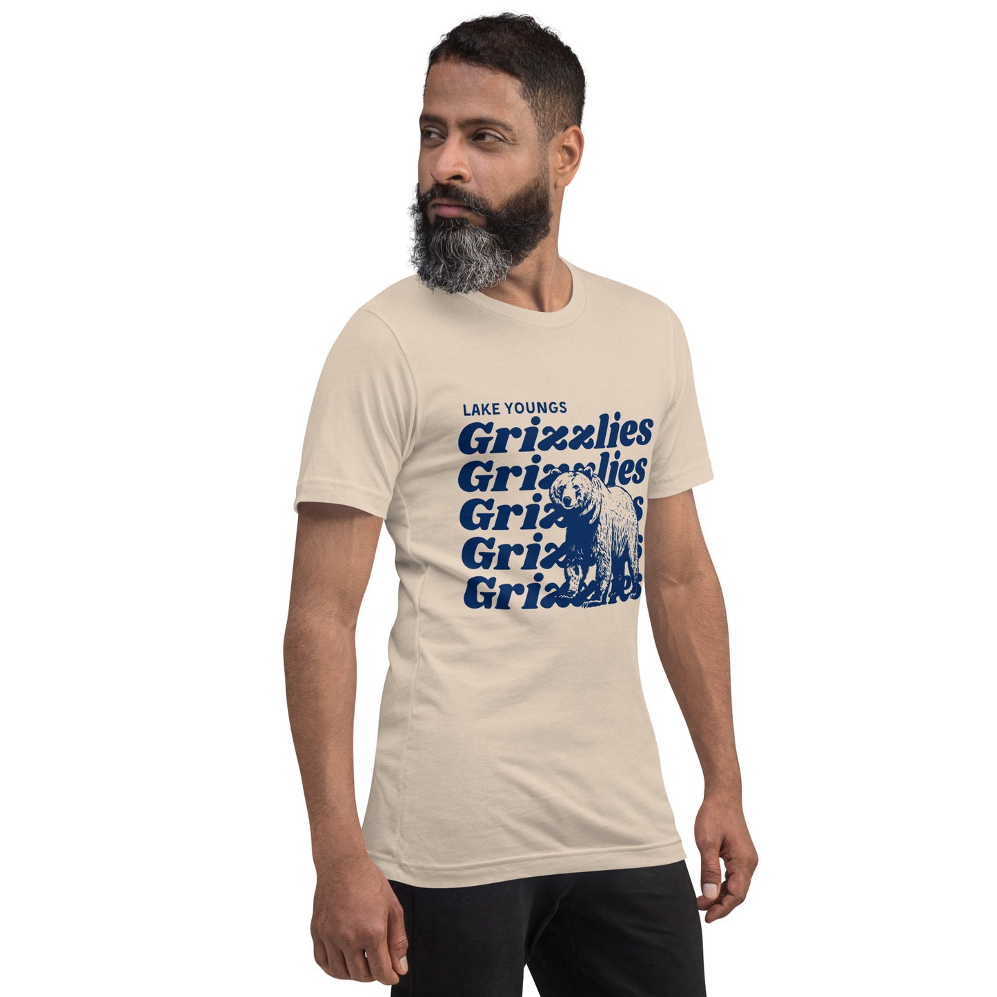 Navy Blue “Grizzlies” Adult Short Sleeve Unisex T-Shirt