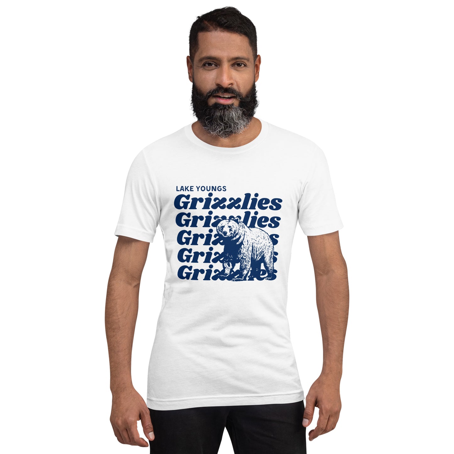 Navy Blue “Grizzlies” Adult Short Sleeve Unisex T-Shirt