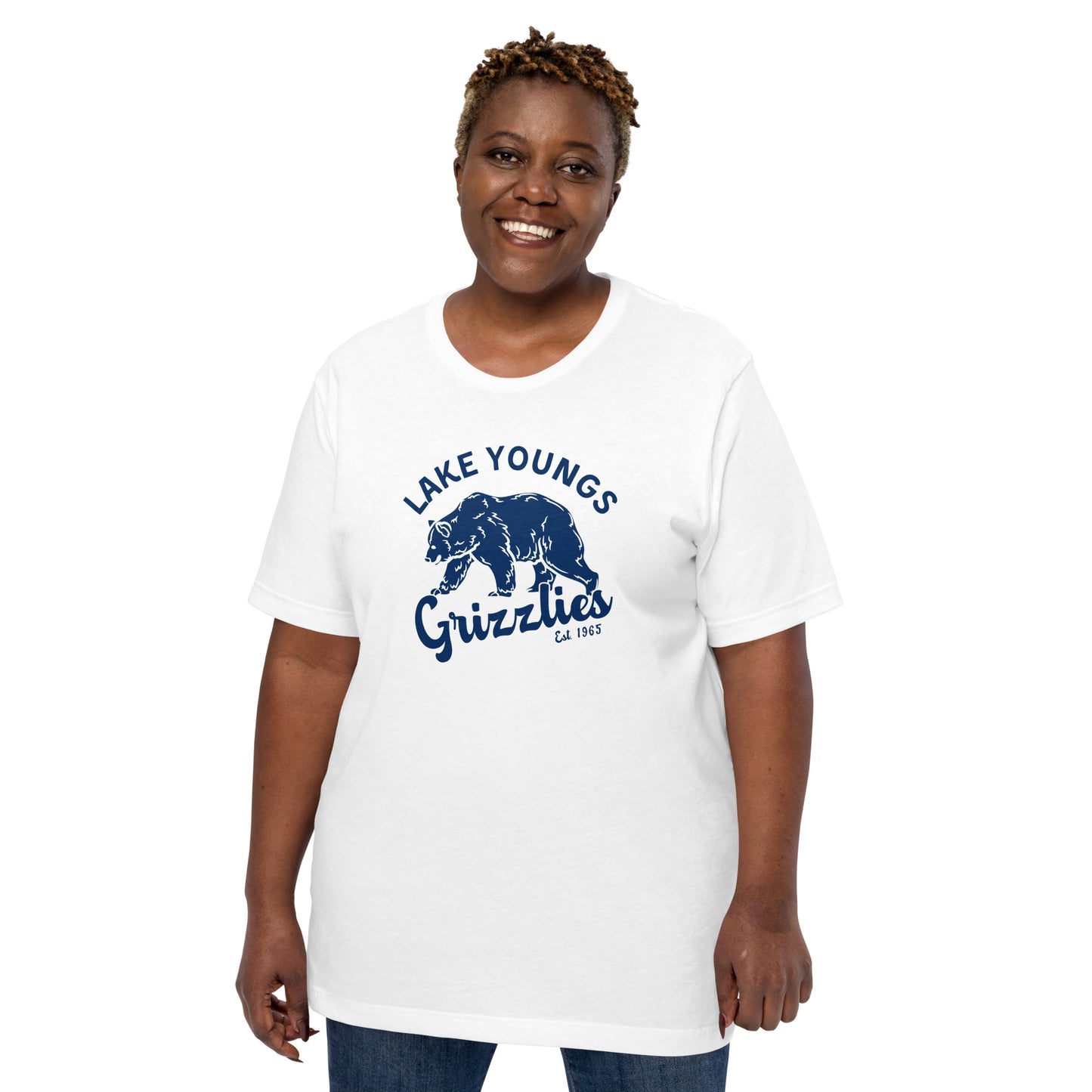 Navy Blue “Retro Lake Youngs” Adult Short Sleeve T-Shirt new