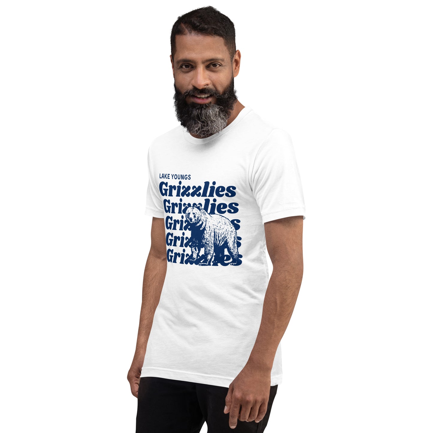 Navy Blue “Grizzlies” Adult Short Sleeve Unisex T-Shirt