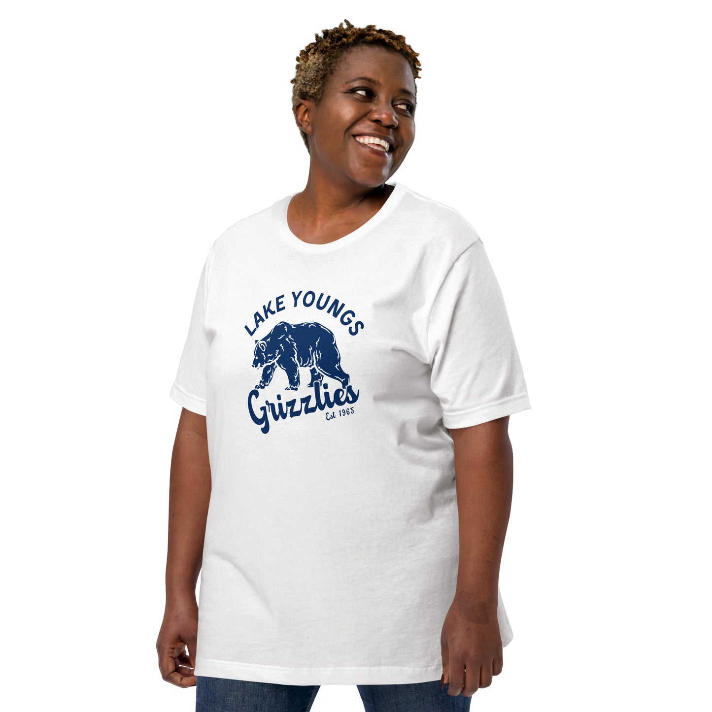Navy Blue “Retro Lake Youngs” Adult Short Sleeve T-Shirt new