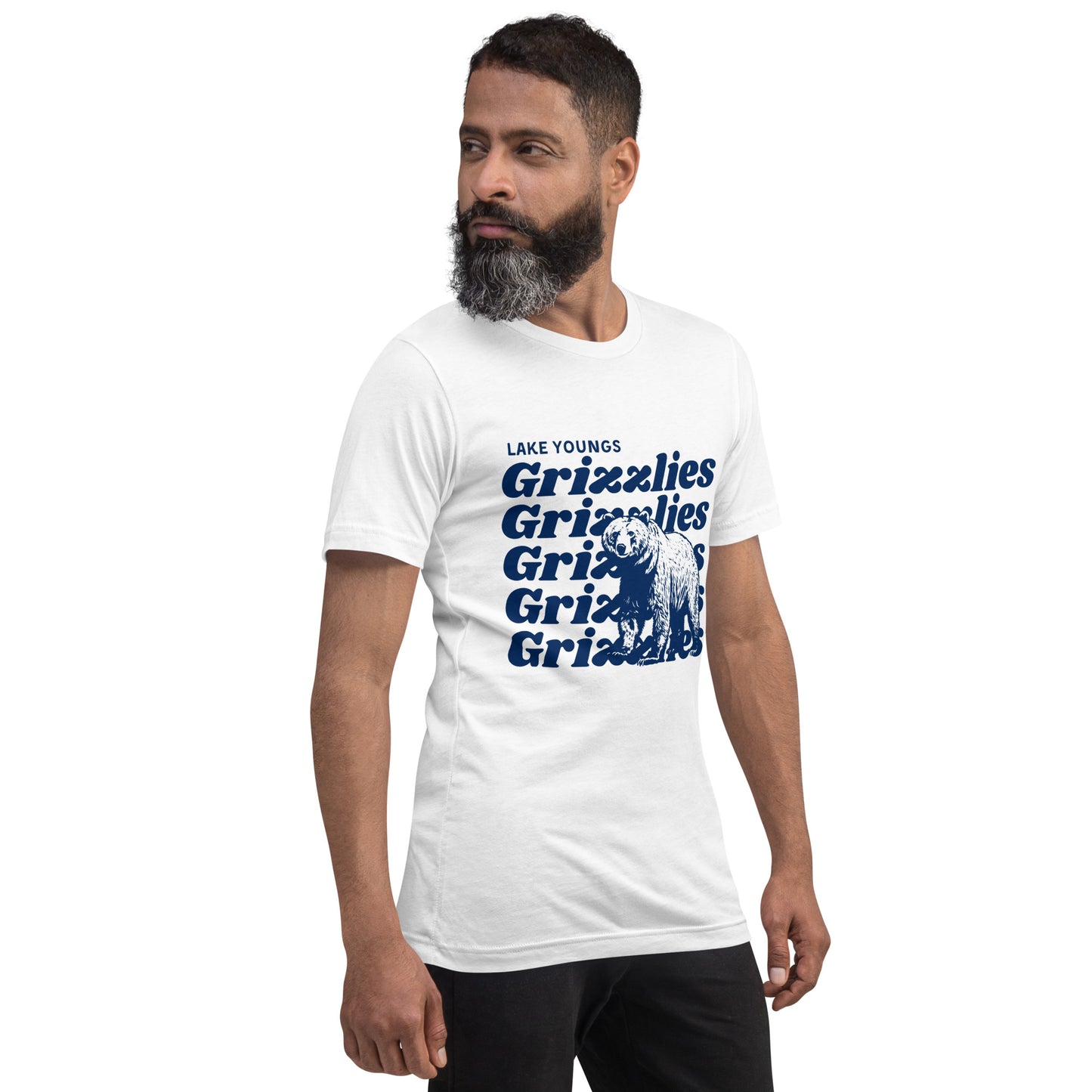 Navy Blue “Grizzlies” Adult Short Sleeve Unisex T-Shirt