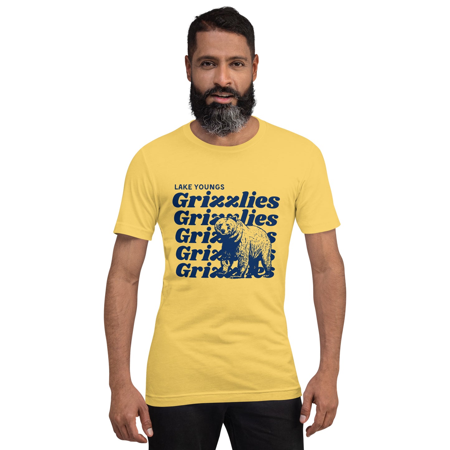 Navy Blue “Grizzlies” Adult Short Sleeve Unisex T-Shirt