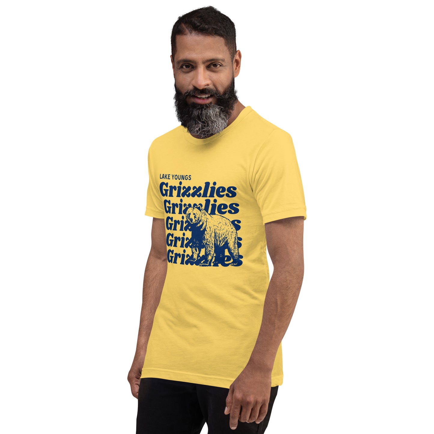 Navy Blue “Grizzlies” Adult Short Sleeve Unisex T-Shirt