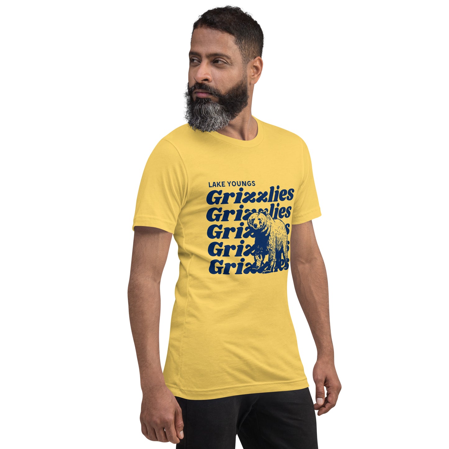 Navy Blue “Grizzlies” Adult Short Sleeve Unisex T-Shirt
