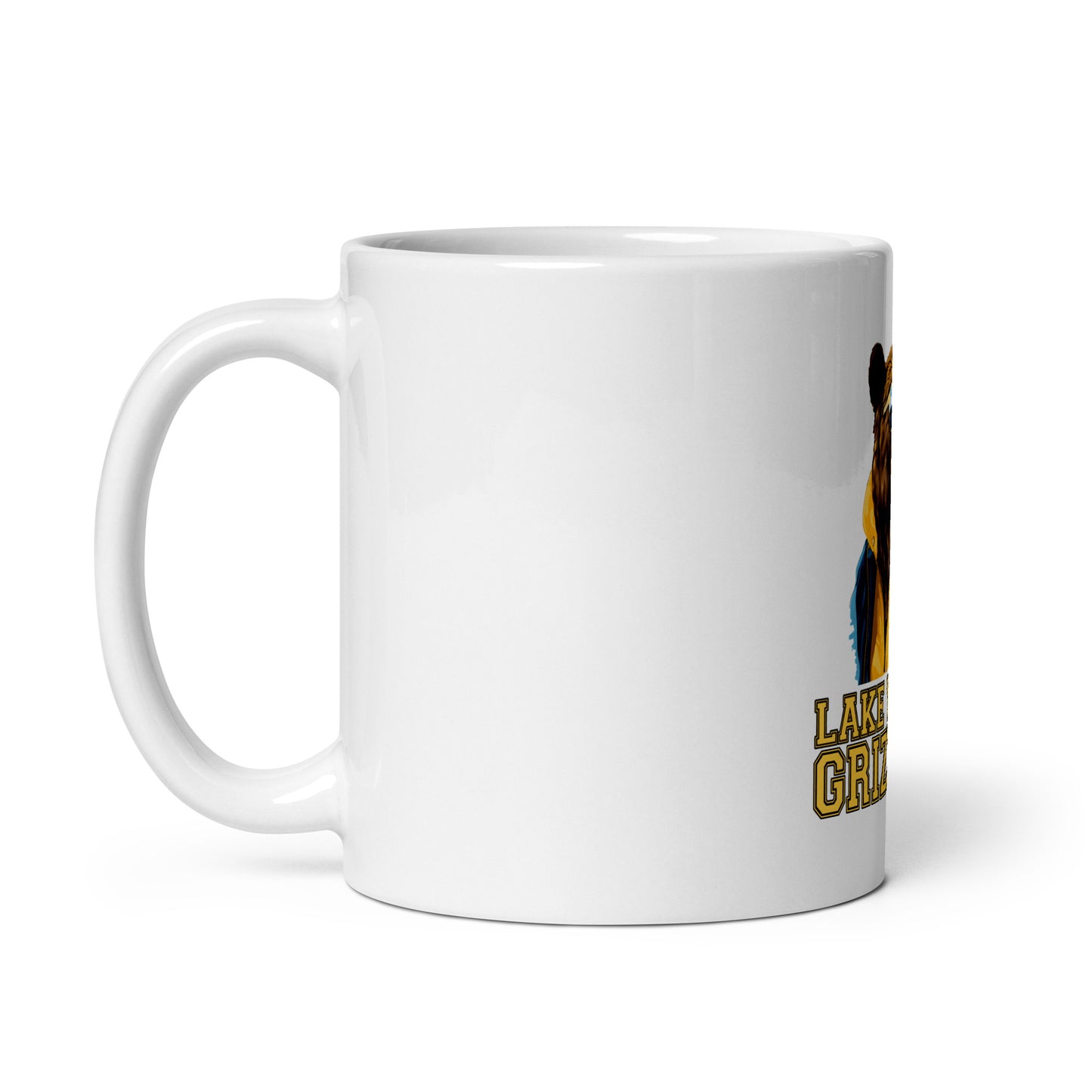 Grizzly Shades White glossy mug