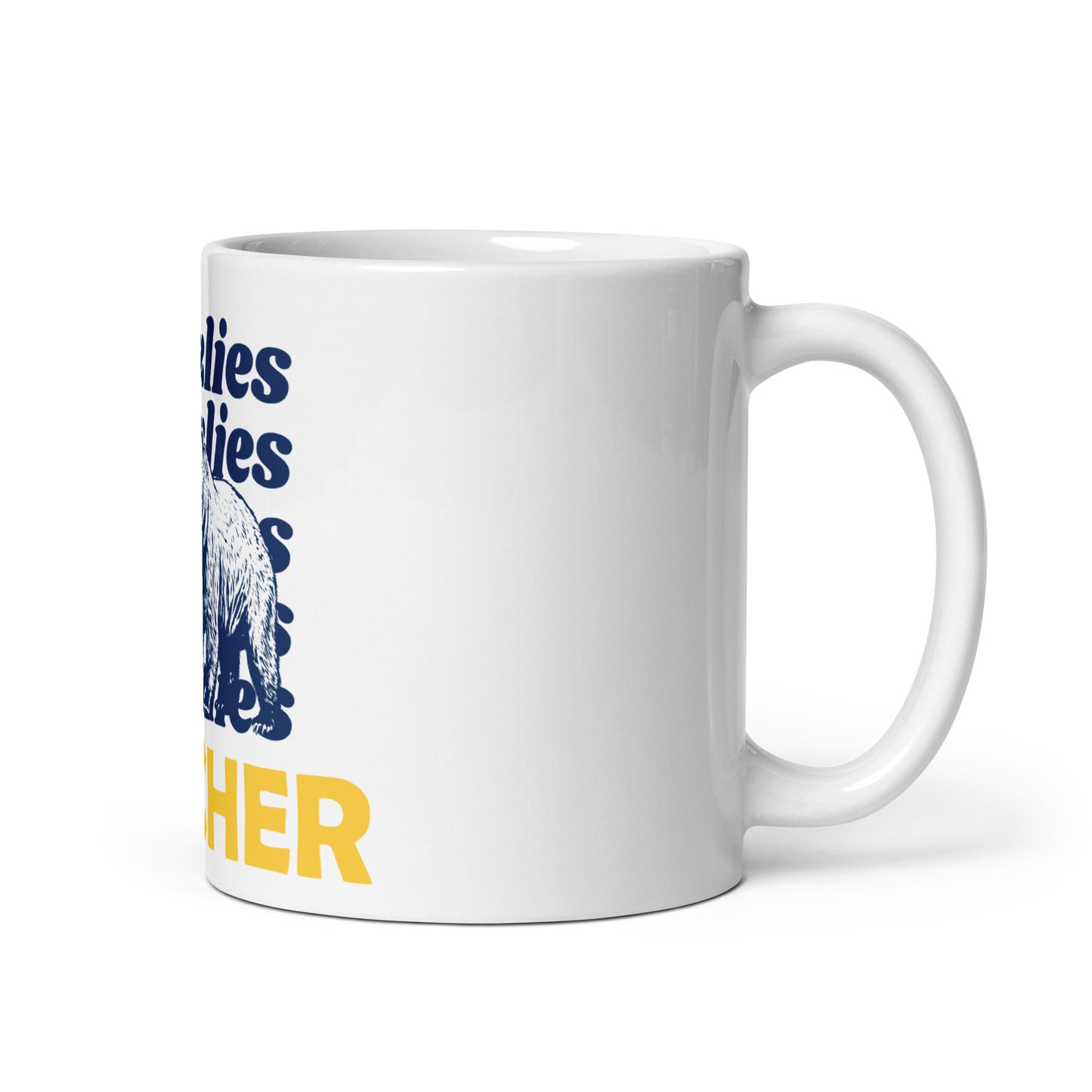 Grizzlies Teacher White glossy mug