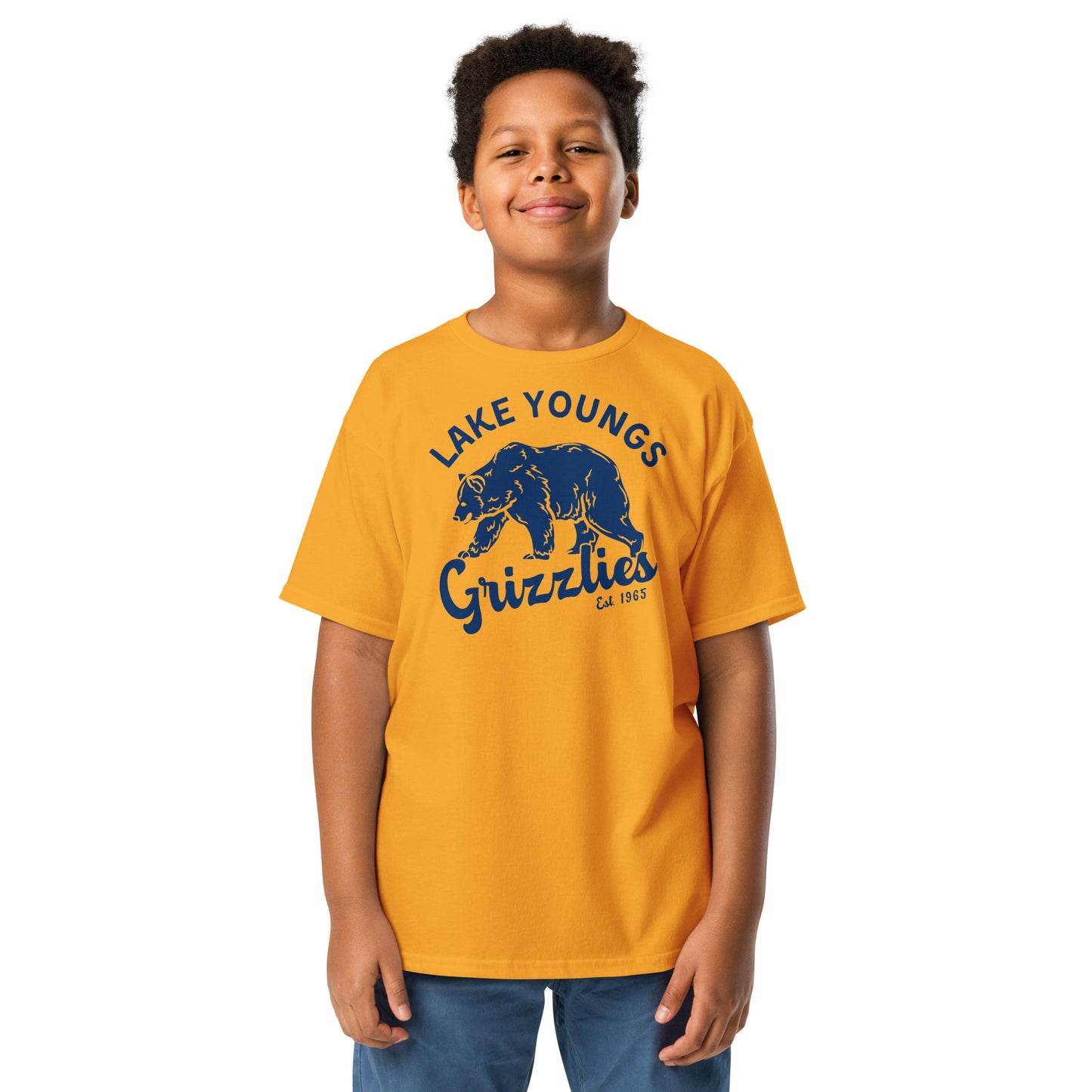 Navy Blue "Retro Lake Youngs" Youth classic tee