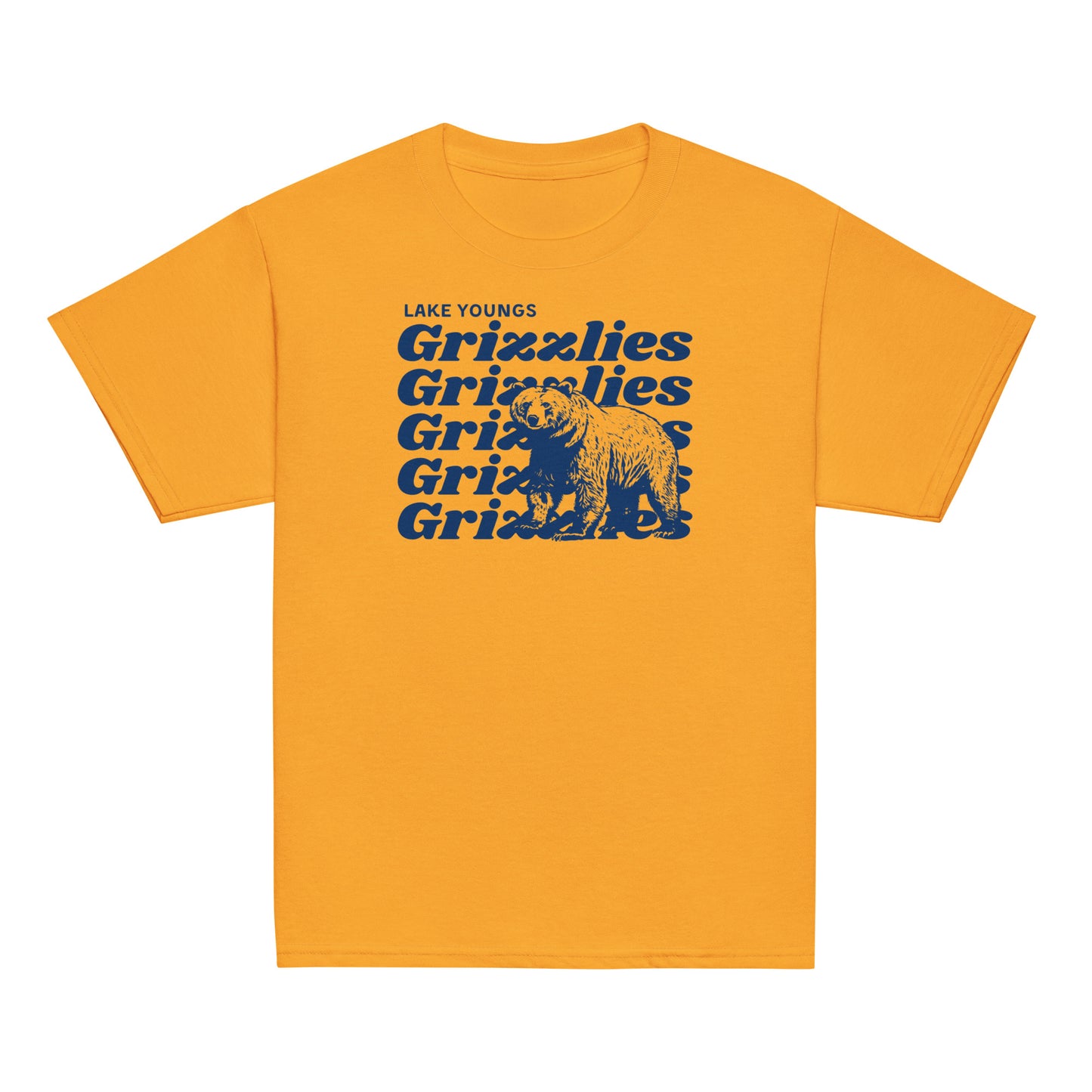 Navy Blue “Grizzlies” Youth classic tee