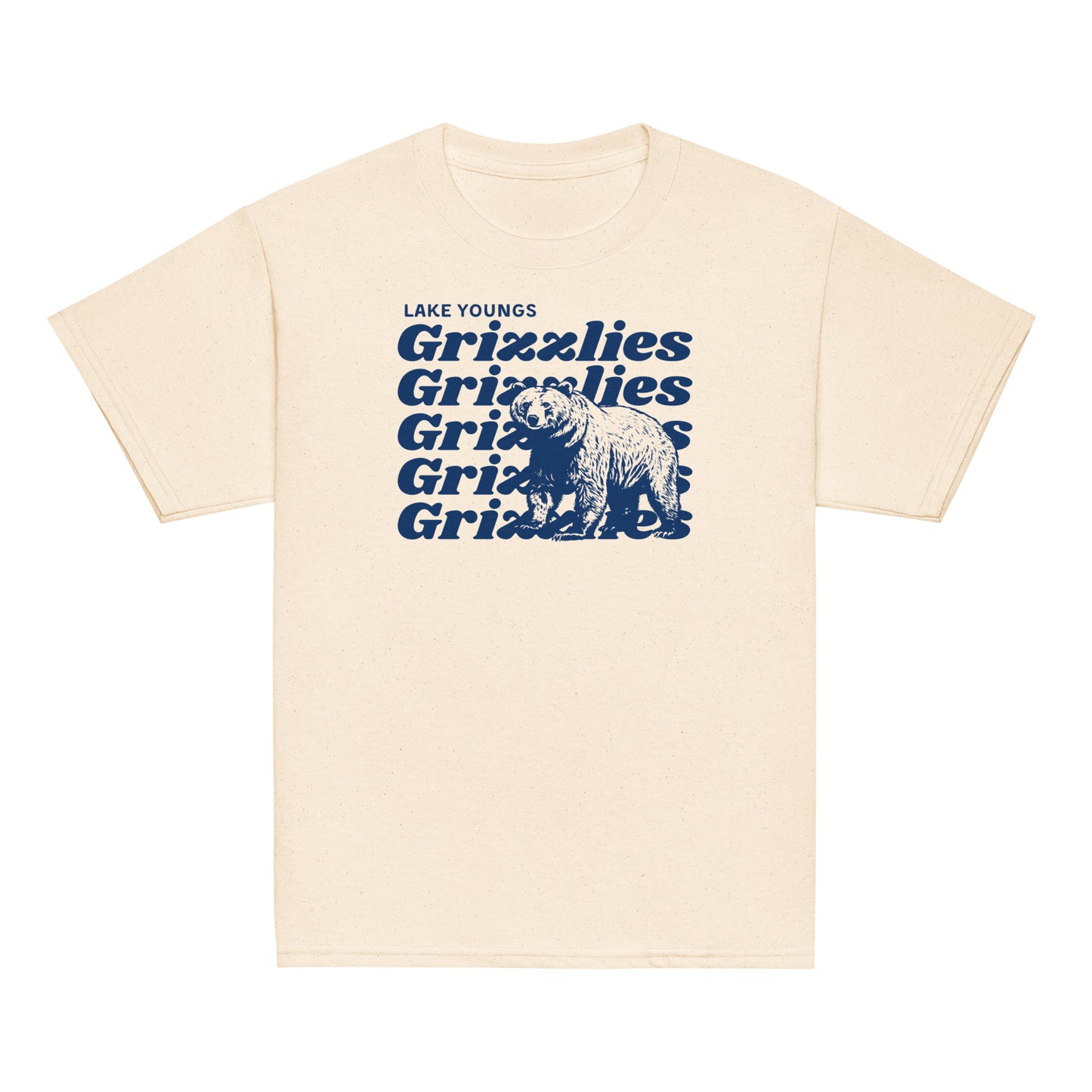 Navy Blue “Grizzlies” Youth classic tee