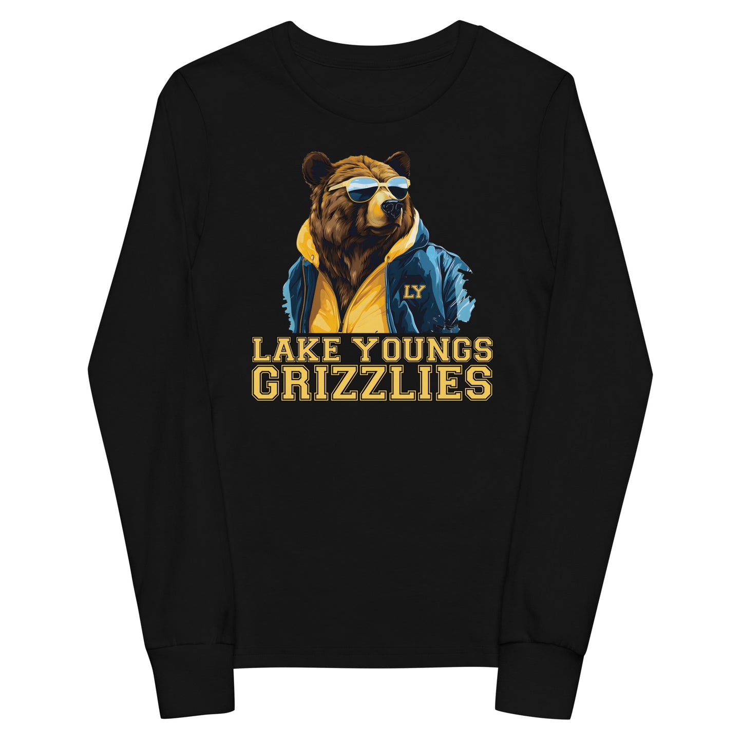 "Grizzly Shades" Youth long sleeve T-Shirt Bella + Canvas 3501Y