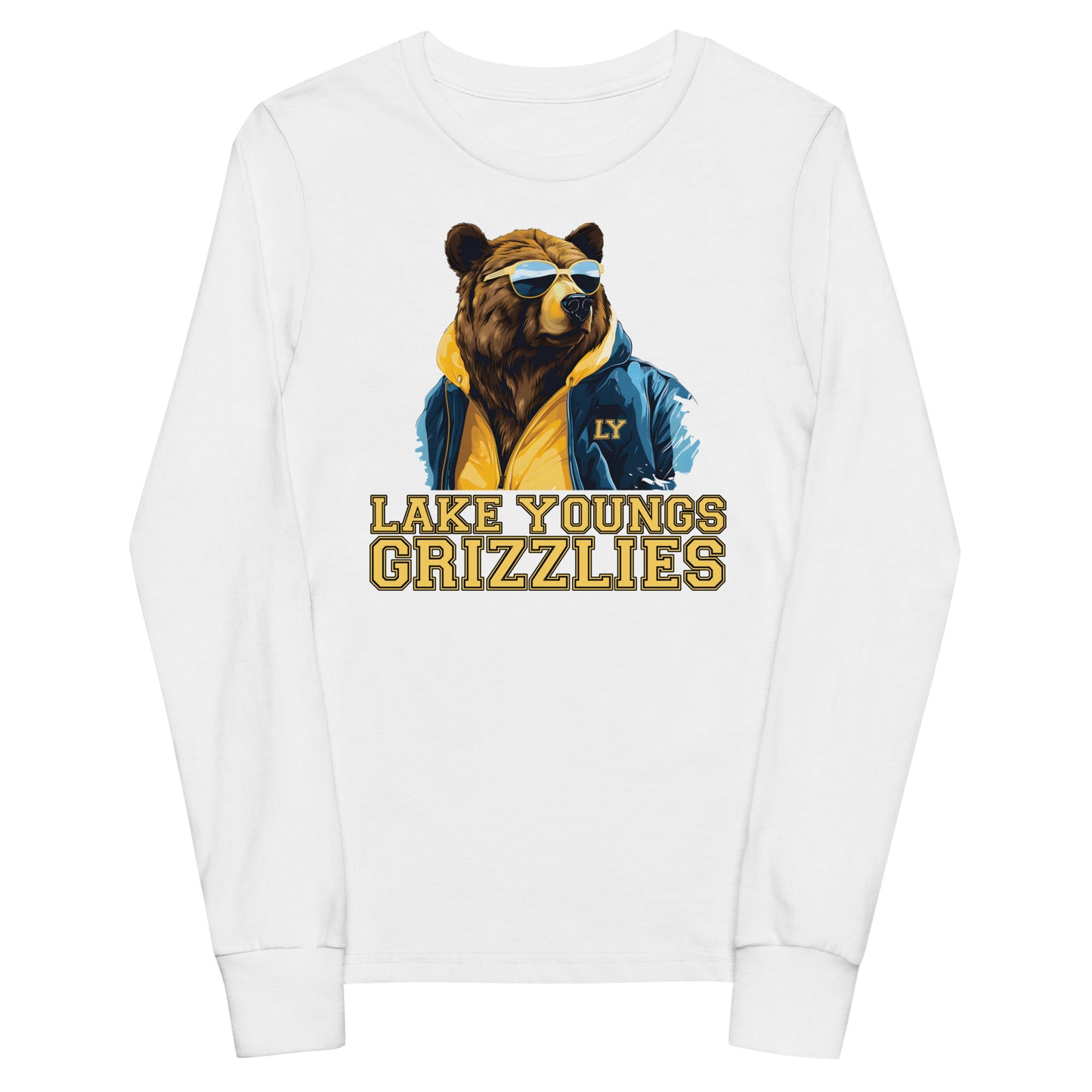 "Grizzly Shades" Youth long sleeve T-Shirt Bella + Canvas 3501Y