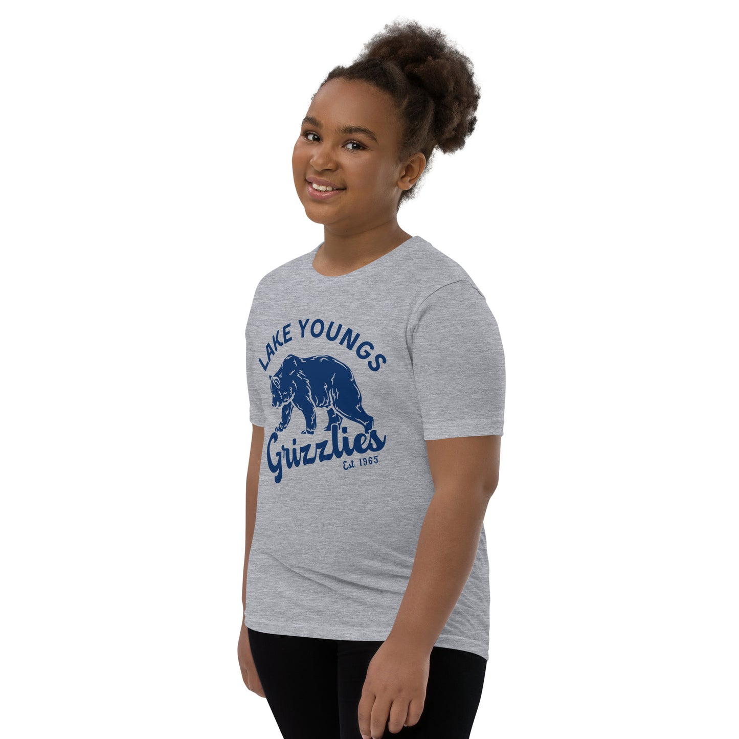 Navy Blue “Retro Lake Youngs” Youth Short Sleeve T-Shirt Bella + Canvas 3001Y