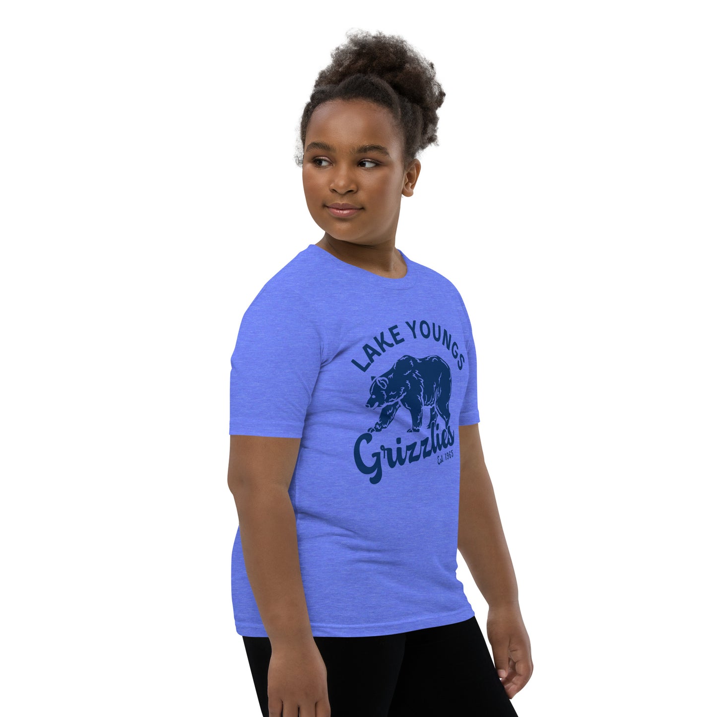Navy Blue “Retro Lake Youngs” Youth Short Sleeve T-Shirt Bella + Canvas 3001Y