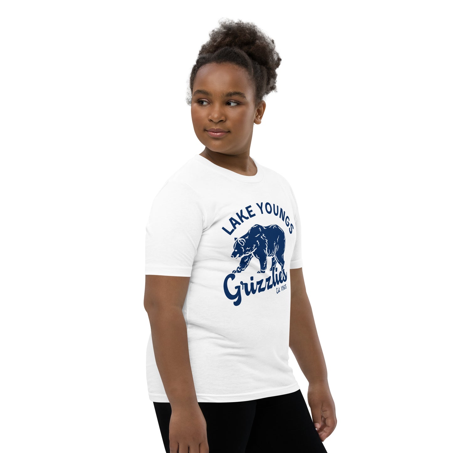 Navy Blue “Retro Lake Youngs” Youth Short Sleeve T-Shirt Bella + Canvas 3001Y
