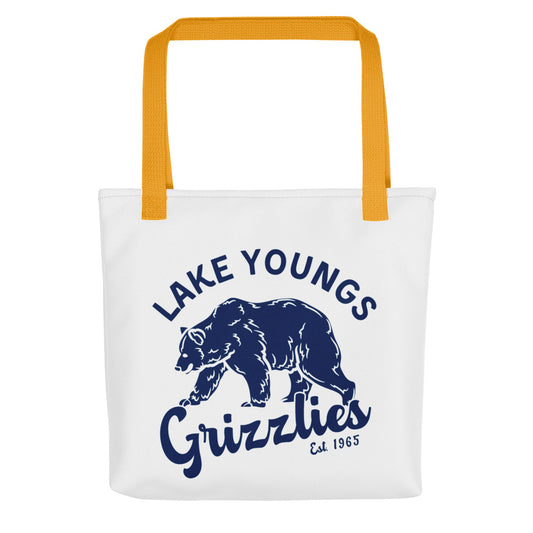 Navy Blue “Retro Lake Youngs” Tote Bag