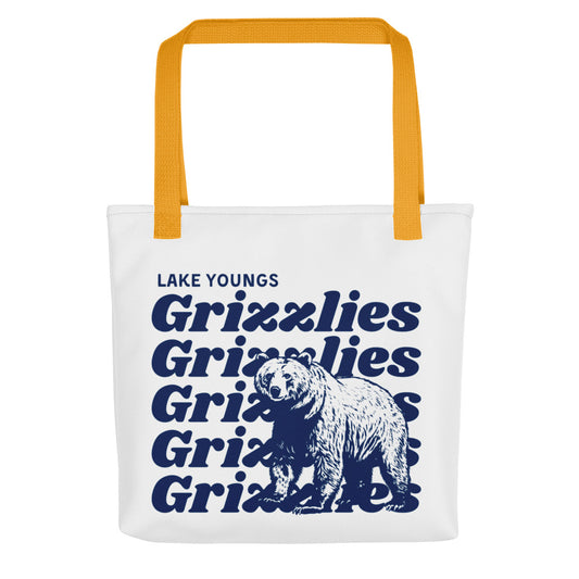 Navy Blue “Grizzlies” Tote Bag
